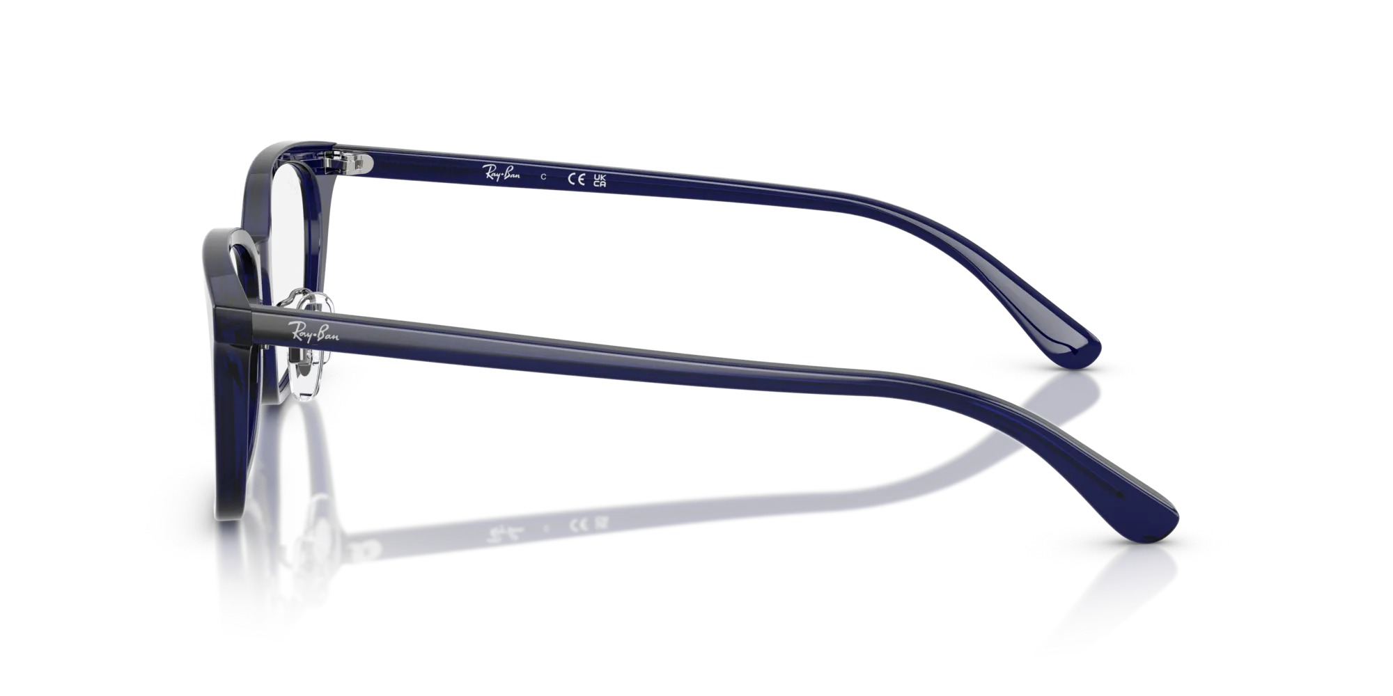 Ray - Ban RX5407D 5986 Montature da vista Acetato Blu Trasparente Squadrata Normale - immagine 4