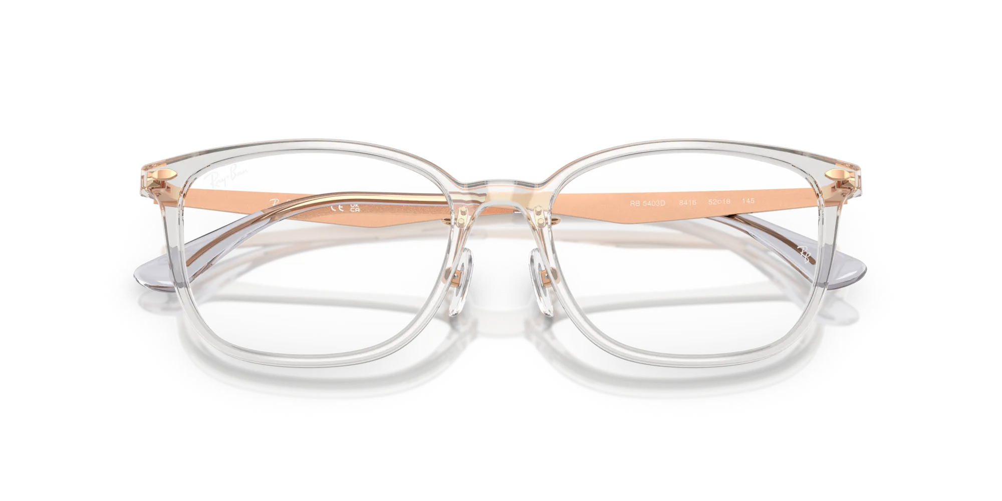 Ray - Ban RX5403D 8416 Montature da vista Acetato Grigio Trasparente Pillow Normale - immagine 2