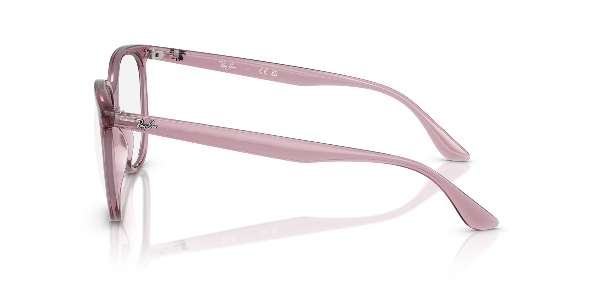 Ray - Ban RX4378V 8413 Montature da vista Iniettato Viola Trasparente Squadrata Normale - immagine 4
