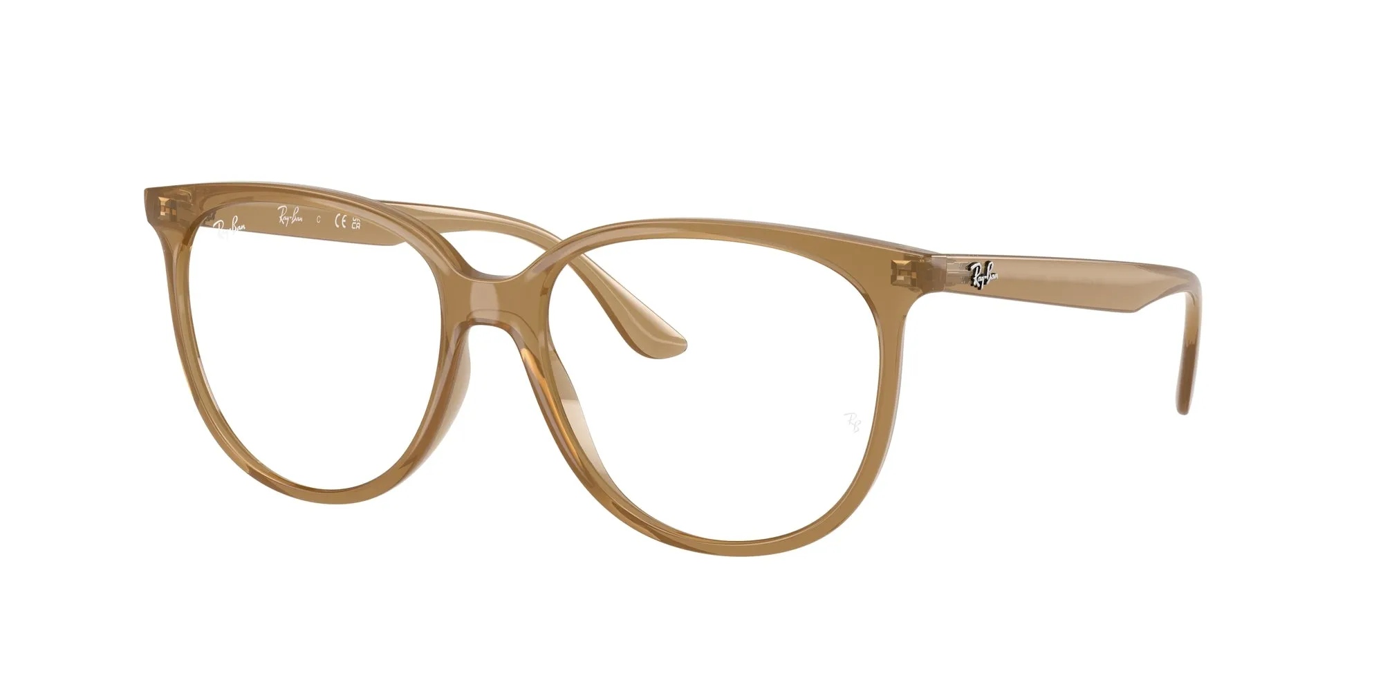Ray - Ban RX4378V 8412 Montature da vista Iniettato Marrone Trasparente Squadrata Normale - immagine 1