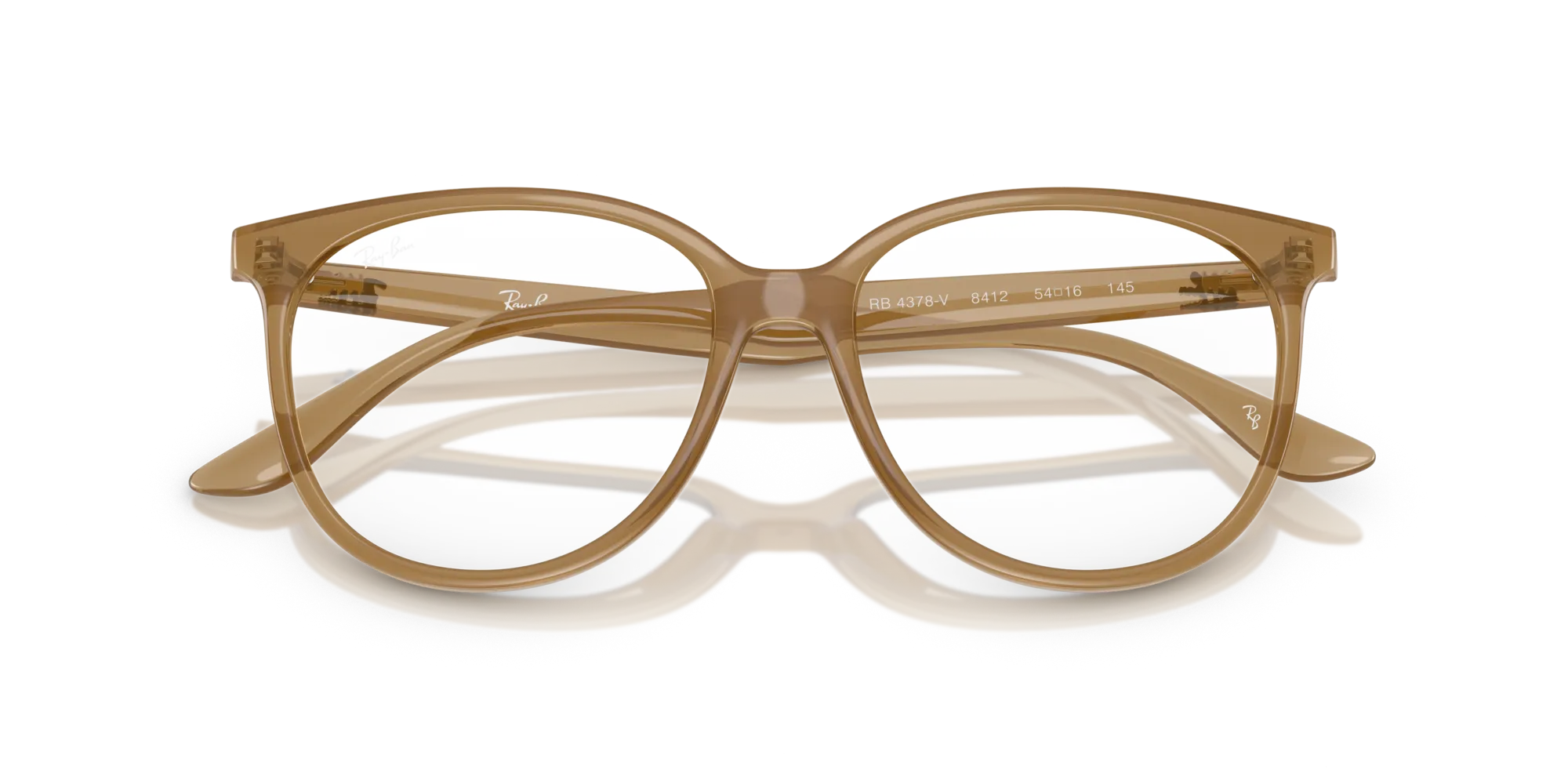 Ray - Ban RX4378V 8412 Montature da vista Iniettato Marrone Trasparente Squadrata Normale - immagine 2