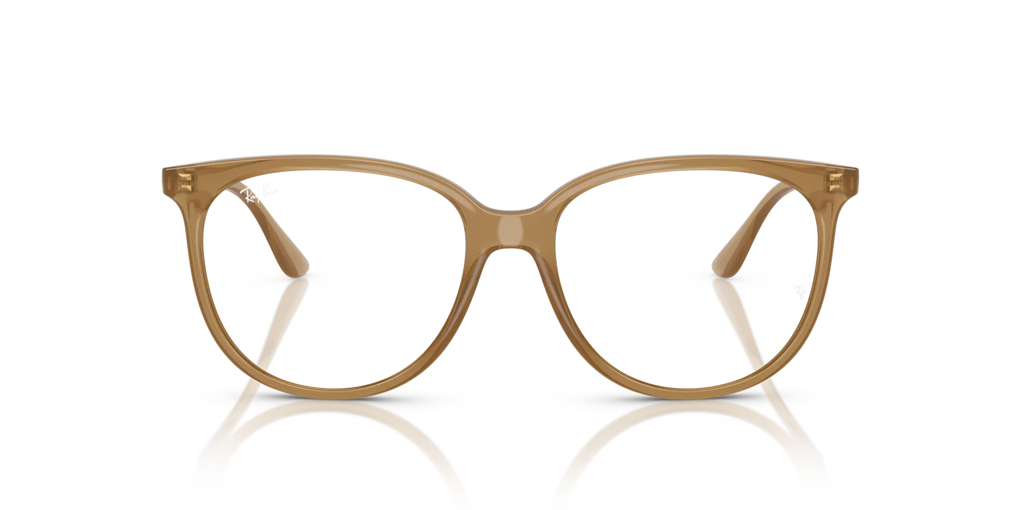 Ray - Ban RX4378V 8412 Montature da vista Iniettato Marrone Trasparente Squadrata Normale - immagine 3