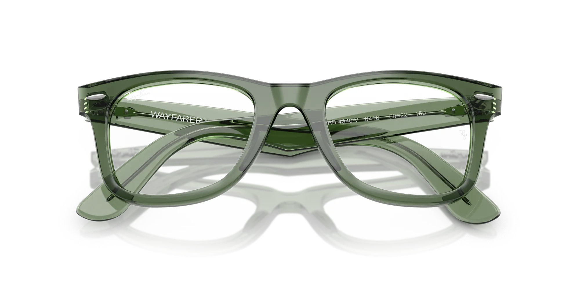 Ray - Ban RX4340V WAYFARER EASE 8418 Montature da vista Acetato Verde Squadrata Normale - immagine 2