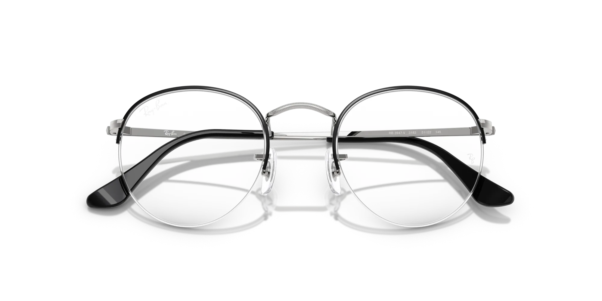 Ray - Ban RX3947V ROUND GAZE 3183 Montature da vista Metallo Nero Trasparente Rotonda Normale - immagine 2