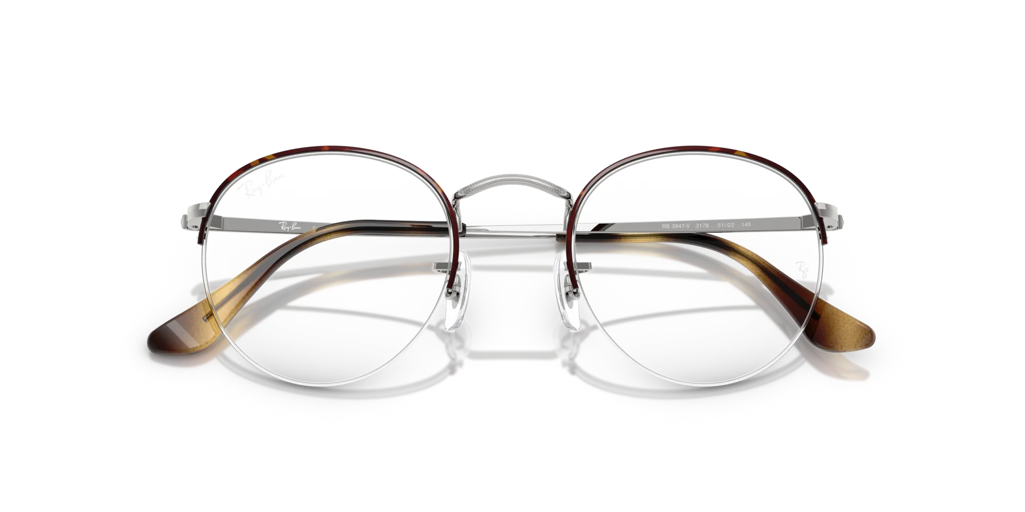 Ray - Ban RX3947V ROUND GAZE 3178 Montature da vista Metallo Havana Trasparente Rotonda Normale - immagine 2
