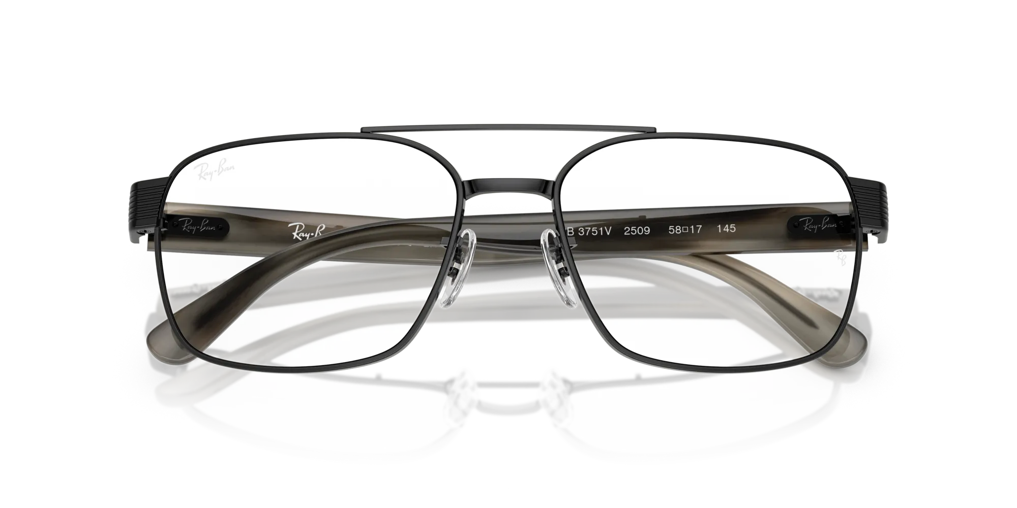Ray - Ban RX3751V 2509 Montature da vista Metallo Nero Trasparente Squadrata Normale - immagine 2