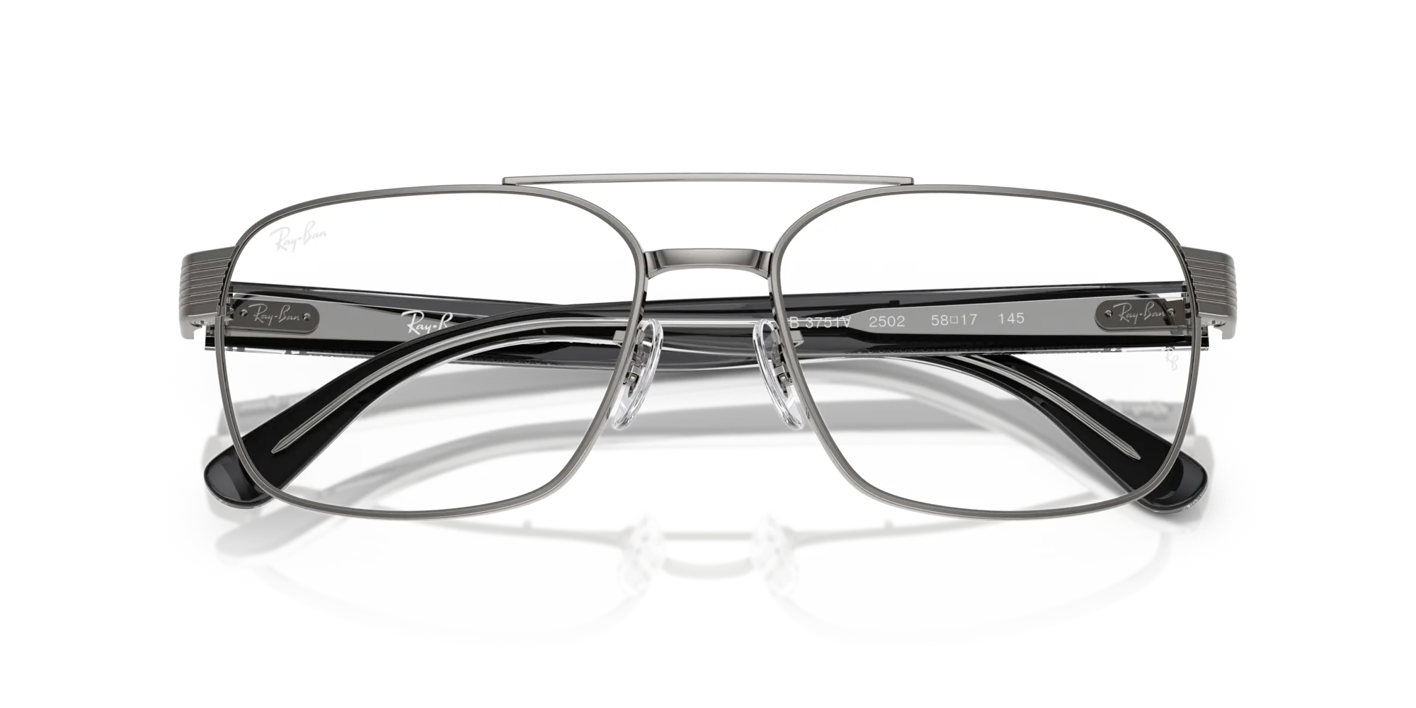 Ray - Ban RX3751V 2502 Montature da vista Metallo Grigio Trasparente Squadrata Normale - immagine 2