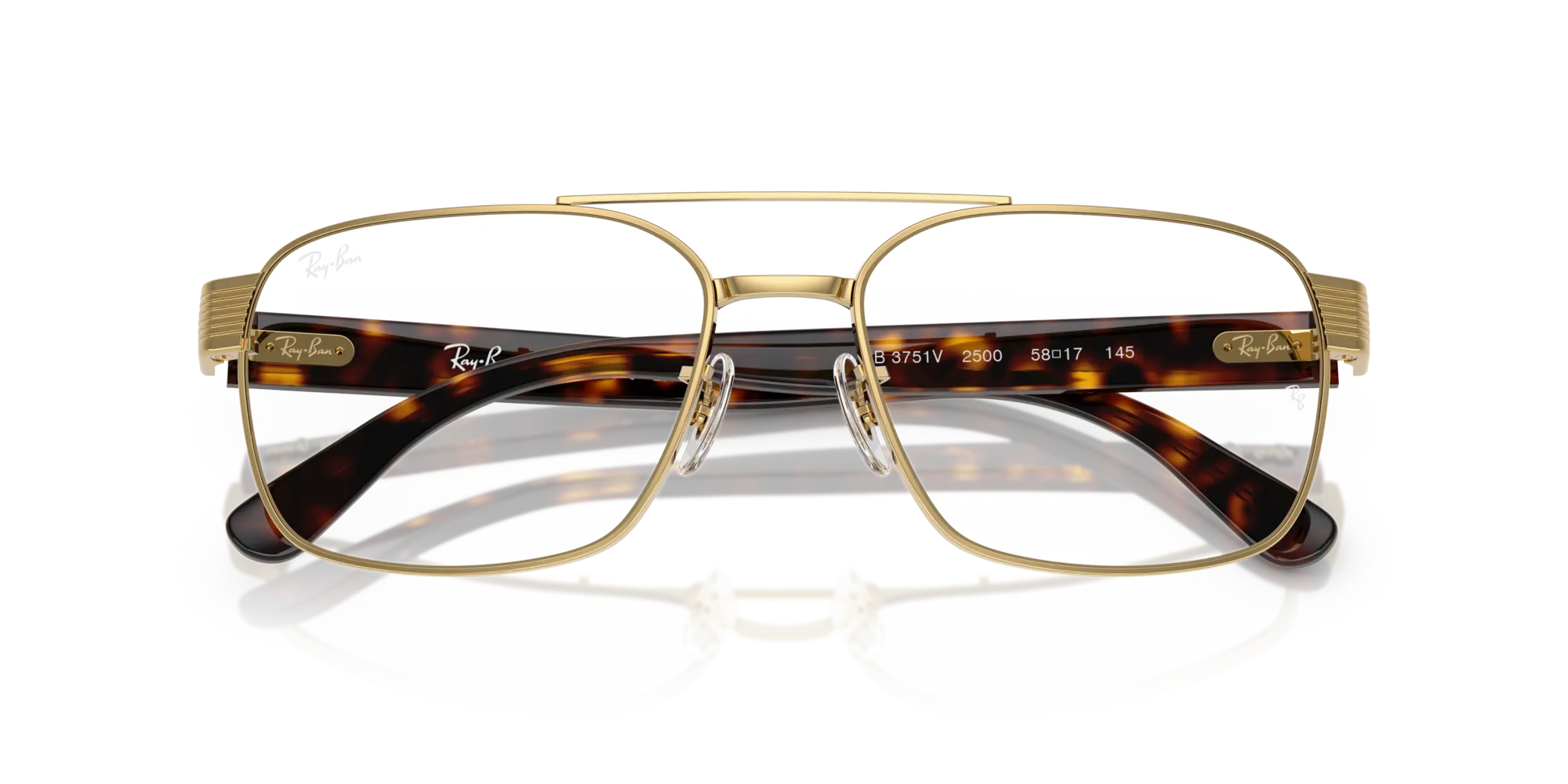Ray - Ban RX3751V 2500 Montature da vista Metallo Oro Trasparente Squadrata Normale - immagine 2
