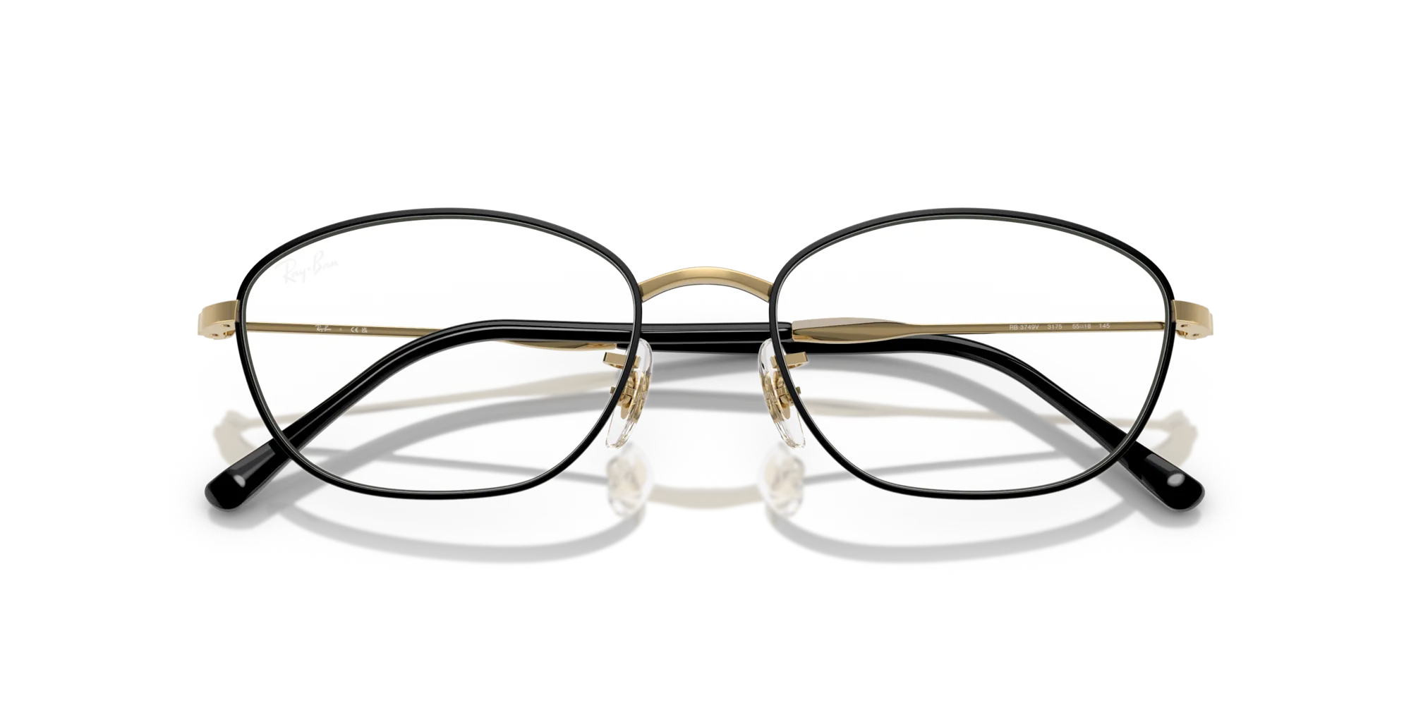 Ray - Ban RX3749V 3175 Montature da vista Metallo Nero Trasparente Geometrica Normale - immagine 2