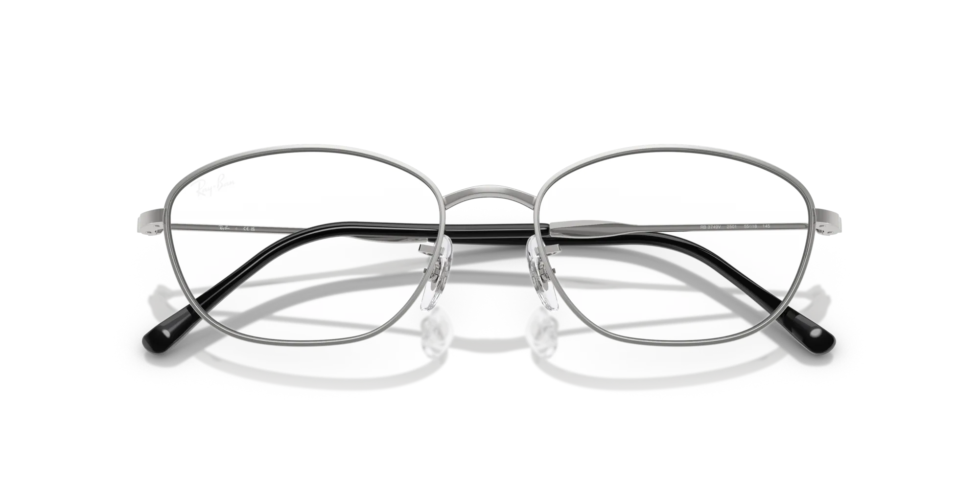 Ray - Ban RX3749V 2501 Montature da vista Metallo Argento Trasparente Geometrica Normale - immagine 2