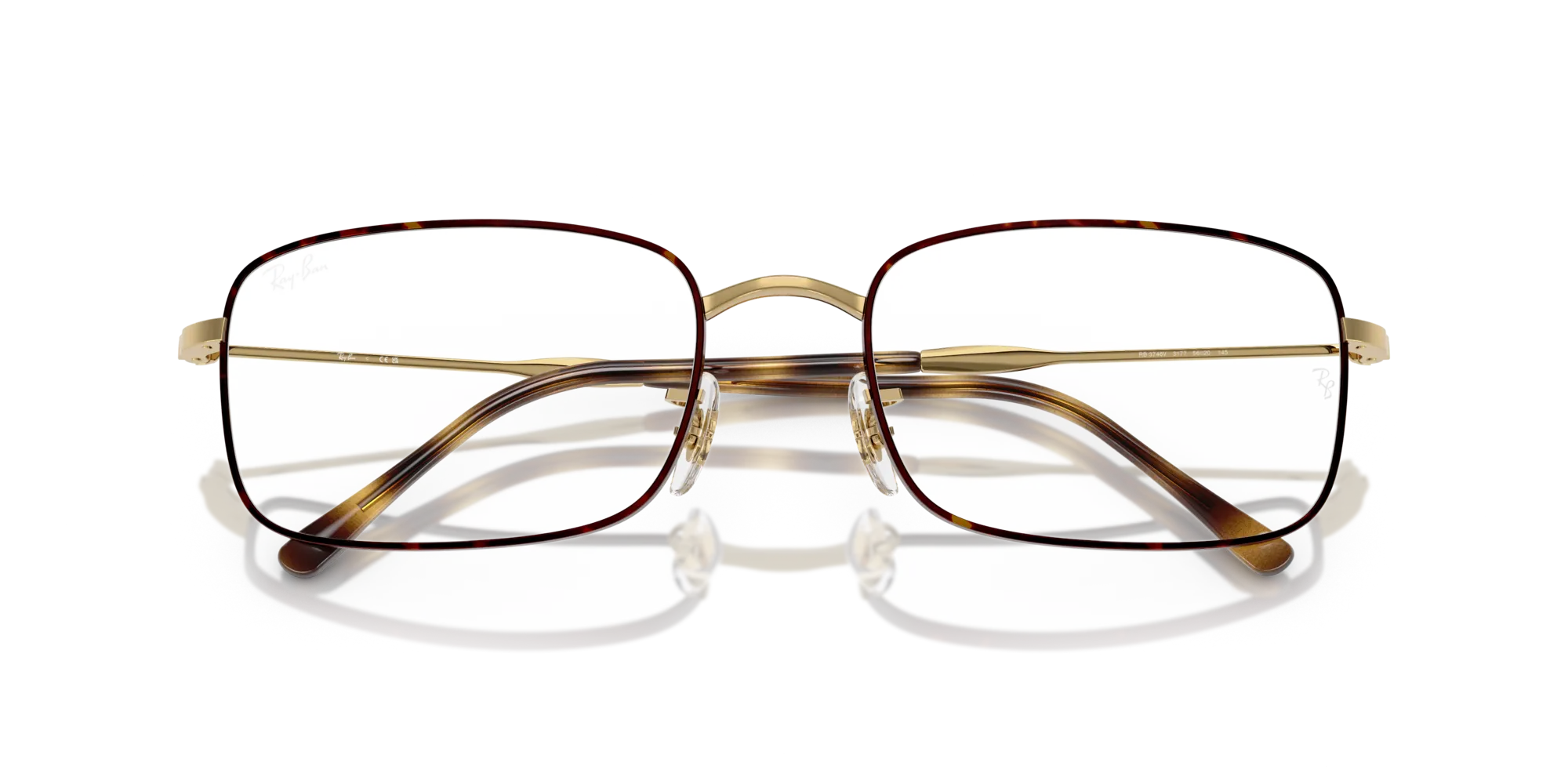 Ray - Ban RX3746V 3177 Montature da vista Metallo Tartaruga Trasparente Geometrica Normale - immagine 2
