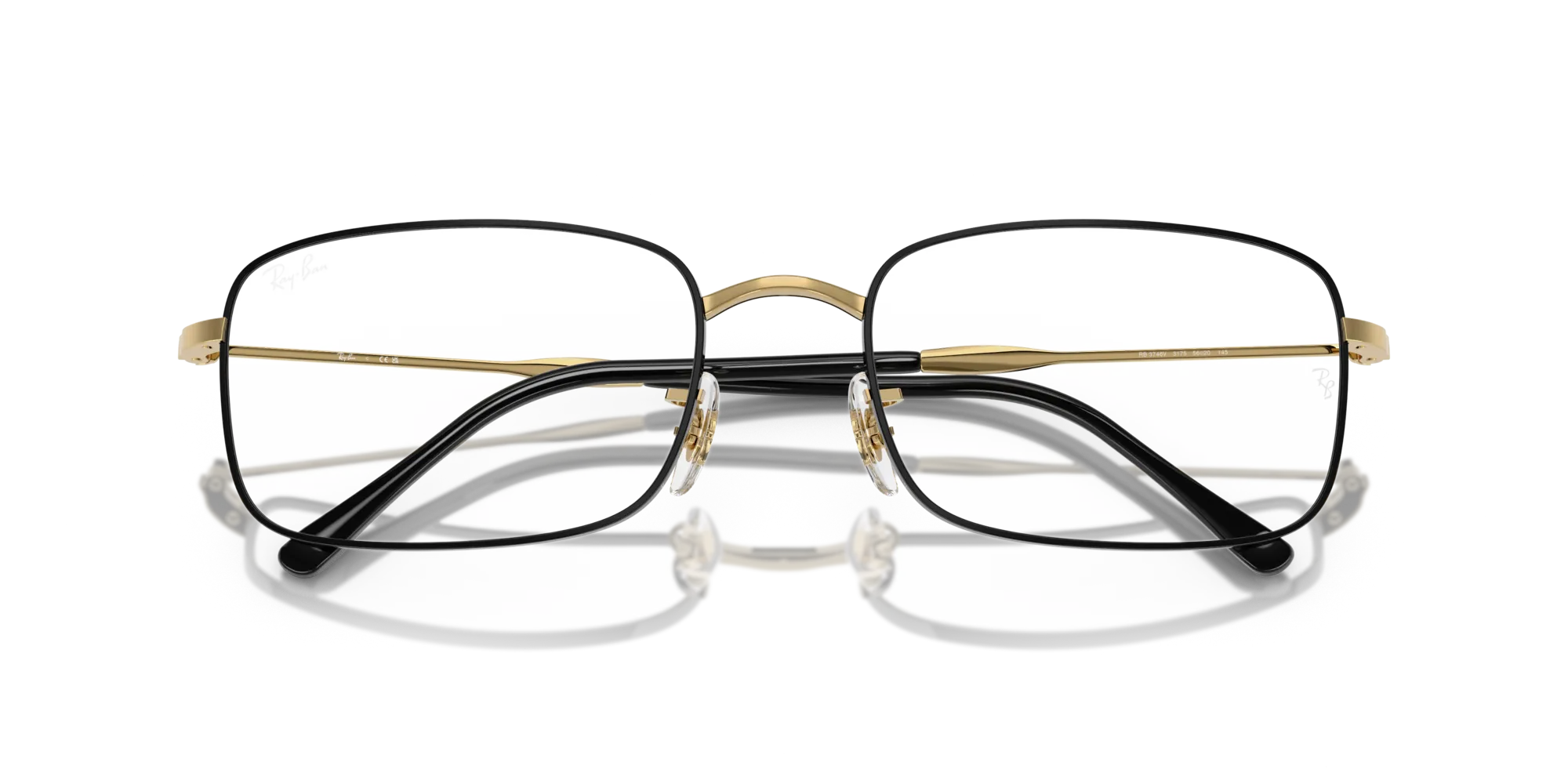 Ray - Ban RX3746V 3175 Montature da vista Metallo Nero Trasparente Geometrica Normale - immagine 2