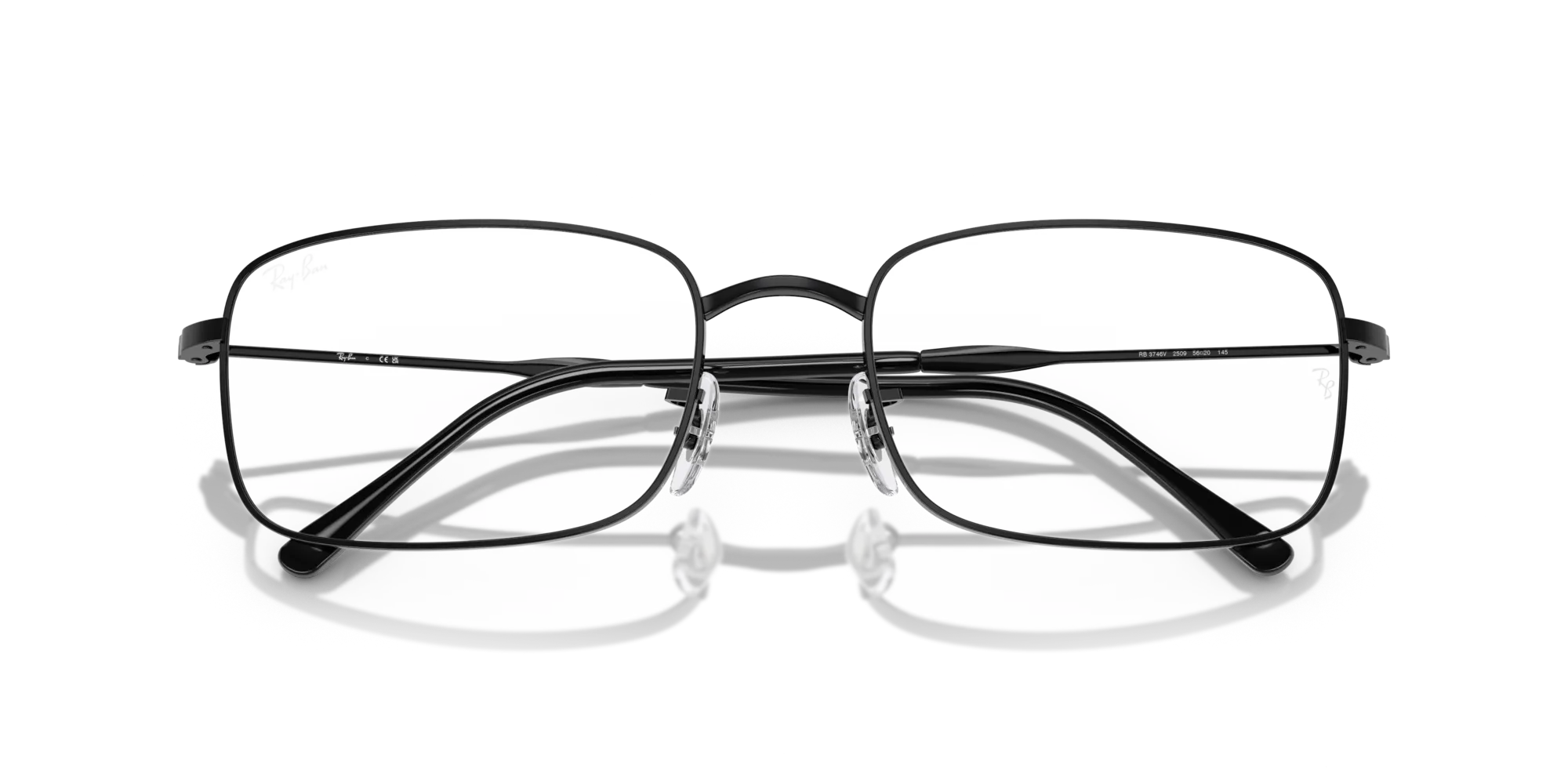Ray - Ban RX3746V 2509 Montature da vista Metallo Nero Trasparente Geometrica Normale - immagine 2