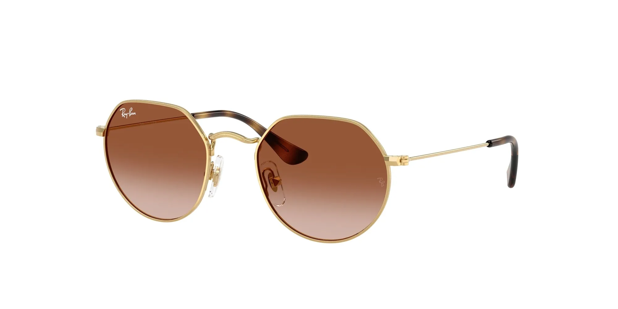 Ray - Ban RJ9565S JUNIOR JACK 223/13 Occhiali da sole Metallo Oro Marrone Geometrica Normale Sfumato - immagine 1