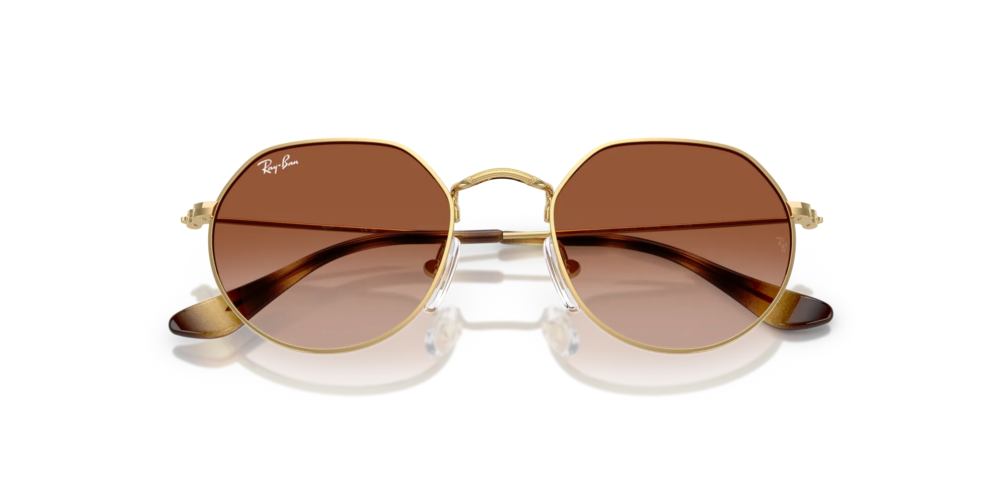 Ray - Ban RJ9565S JUNIOR JACK 223/13 Occhiali da sole Metallo Oro Marrone Geometrica Normale Sfumato - immagine 2