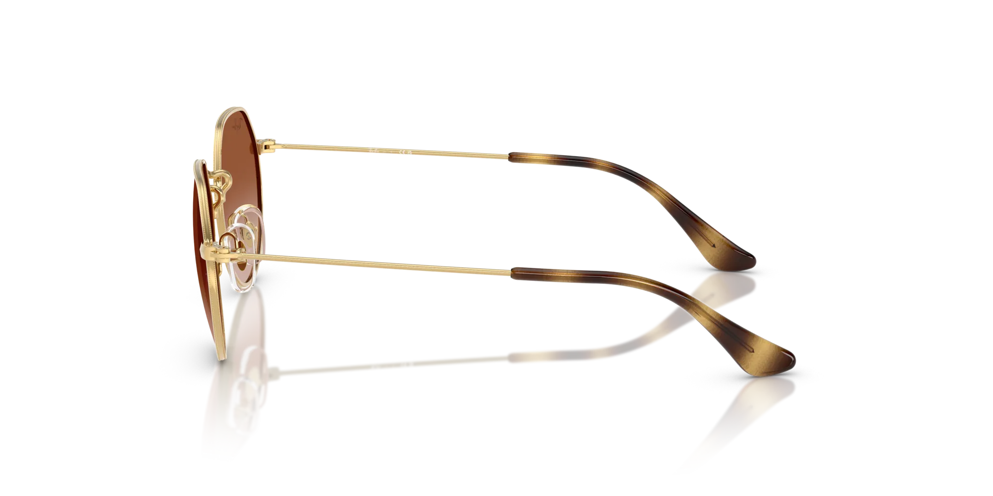 Ray - Ban RJ9565S JUNIOR JACK 223/13 Occhiali da sole Metallo Oro Marrone Geometrica Normale Sfumato - immagine 4