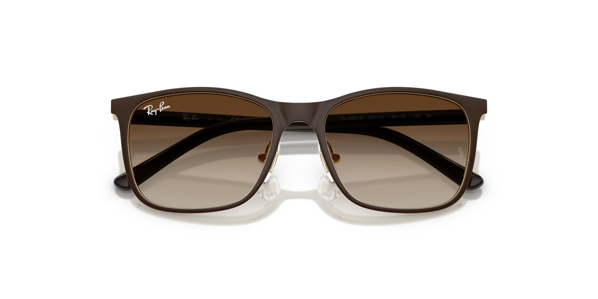 Ray - Ban RJ9551S 297/13 Occhiali da sole bambino Metallo Marrone Marrone Squadrata Normale Sfumato - immagine 2