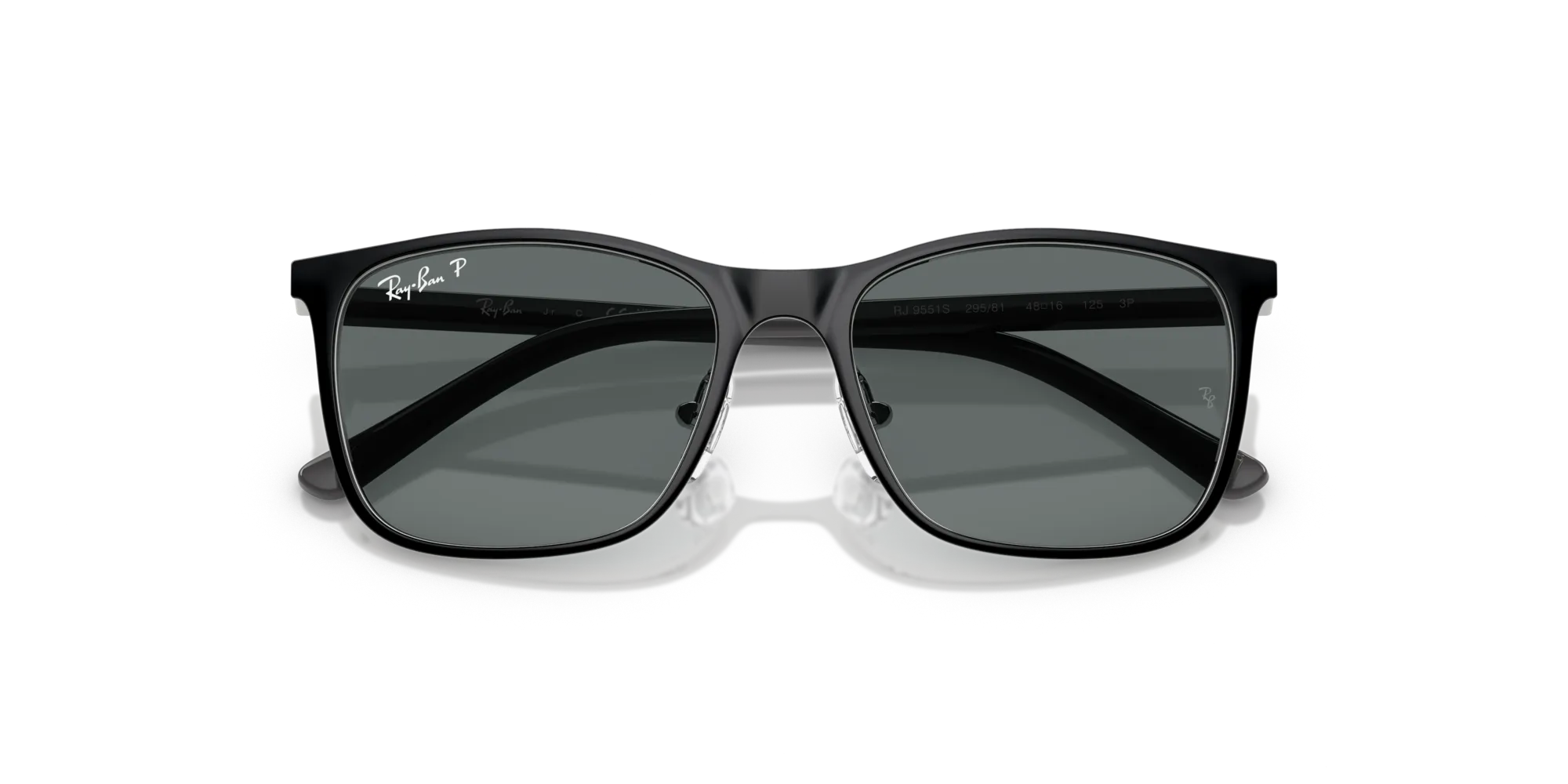 Ray - Ban RJ9551S 295/81 Occhiali da sole bambino Metallo Nero Grigio Squadrata Polarizzata - immagine 2