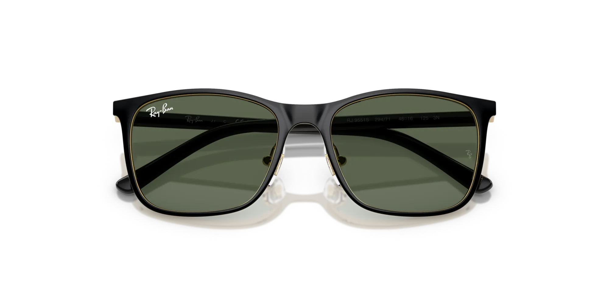 Ray - Ban RJ9551S 294/71 Occhiali da sole Metallo Nero Verde Squadrata Normale - immagine 2