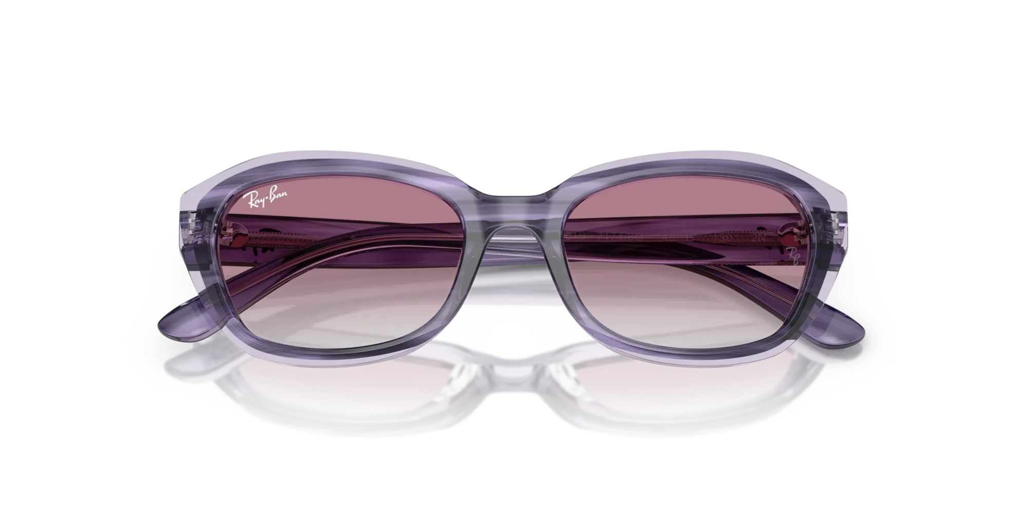 Ray - Ban RJ9081S 71748G Occhiali da sole bambino Acetato Viola Geometrica Normale Sfumato - immagine 2