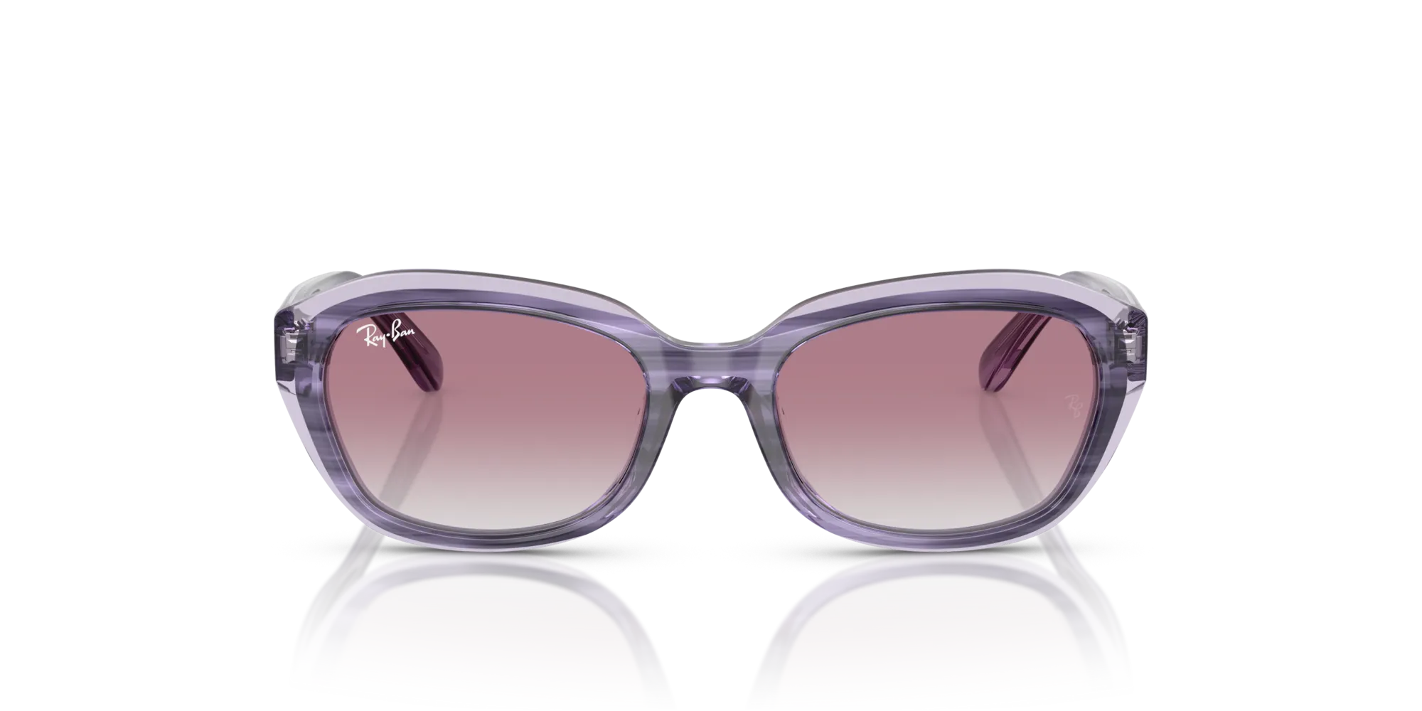 Ray - Ban RJ9081S 71748G Occhiali da sole bambino Acetato Viola Geometrica Normale Sfumato - immagine 3
