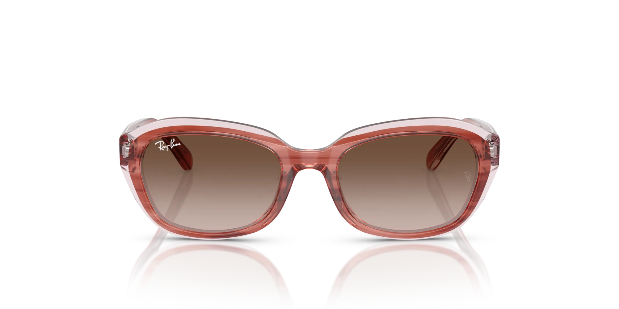 Ray - Ban RJ9081S 717313 Occhiali da sole bambino Acetato Rosa Marrone Geometrica Normale Sfumato - immagine 3