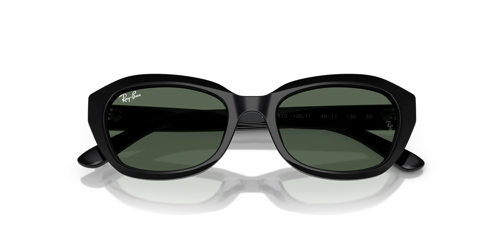 Ray - Ban RJ9081S 100/71 Occhiali da sole bambino Acetato Nero Verde Geometrica Normale - immagine 2