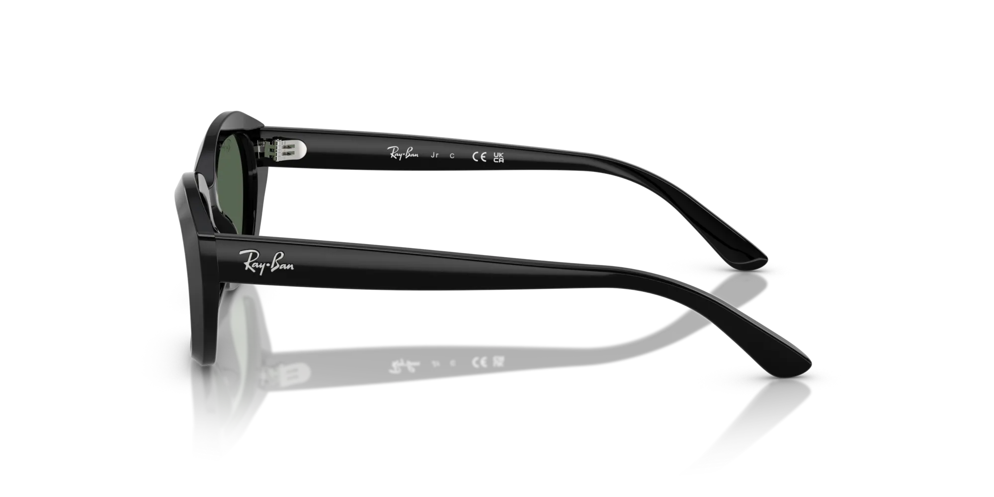 Ray - Ban RJ9081S 100/71 Occhiali da sole bambino Acetato Nero Verde Geometrica Normale - immagine 4