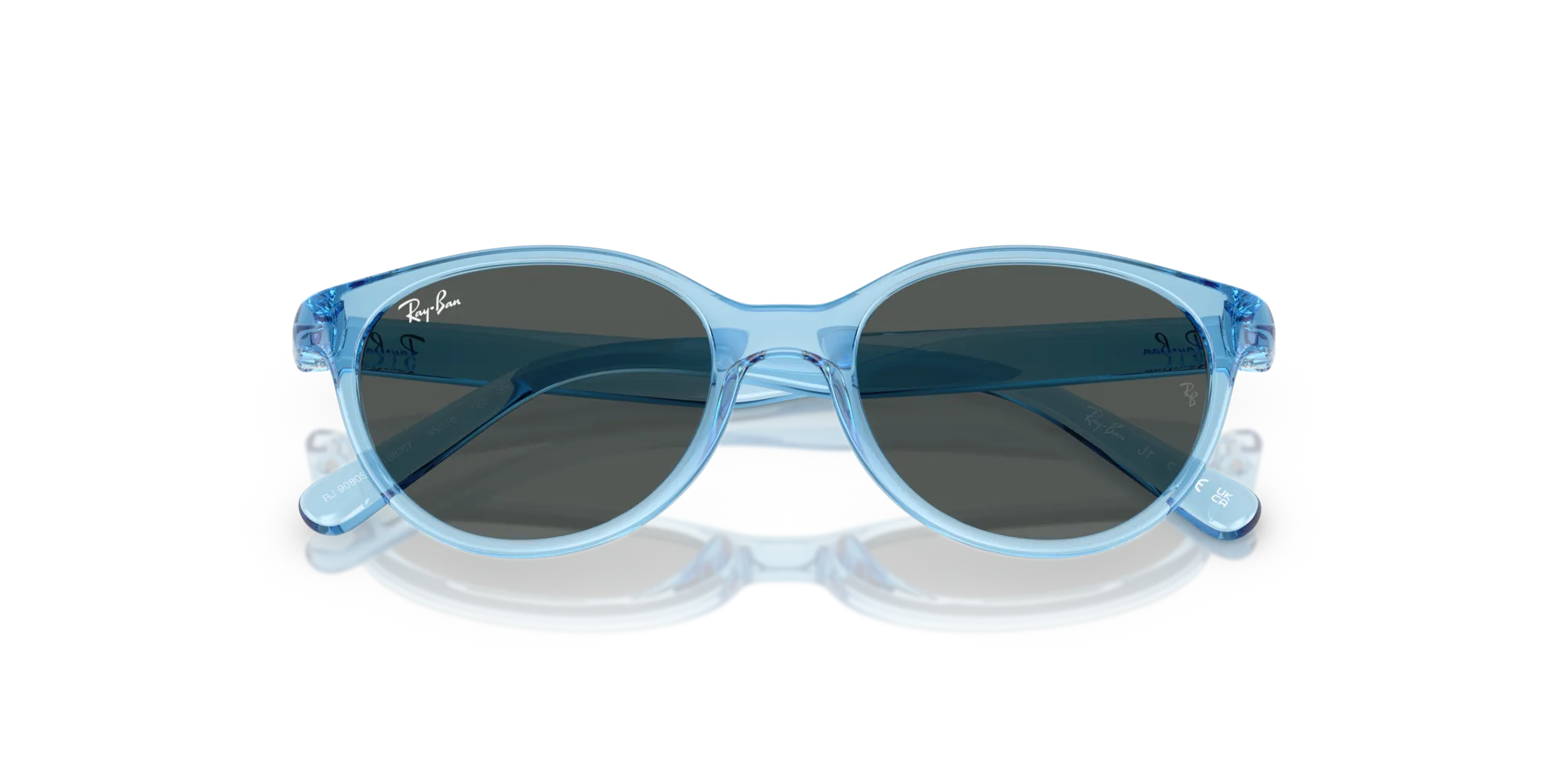 Ray - Ban RJ9080S 716887 Occhiali da sole bambino Iniettato Blu Grigio Squadrata Normale - immagine 2