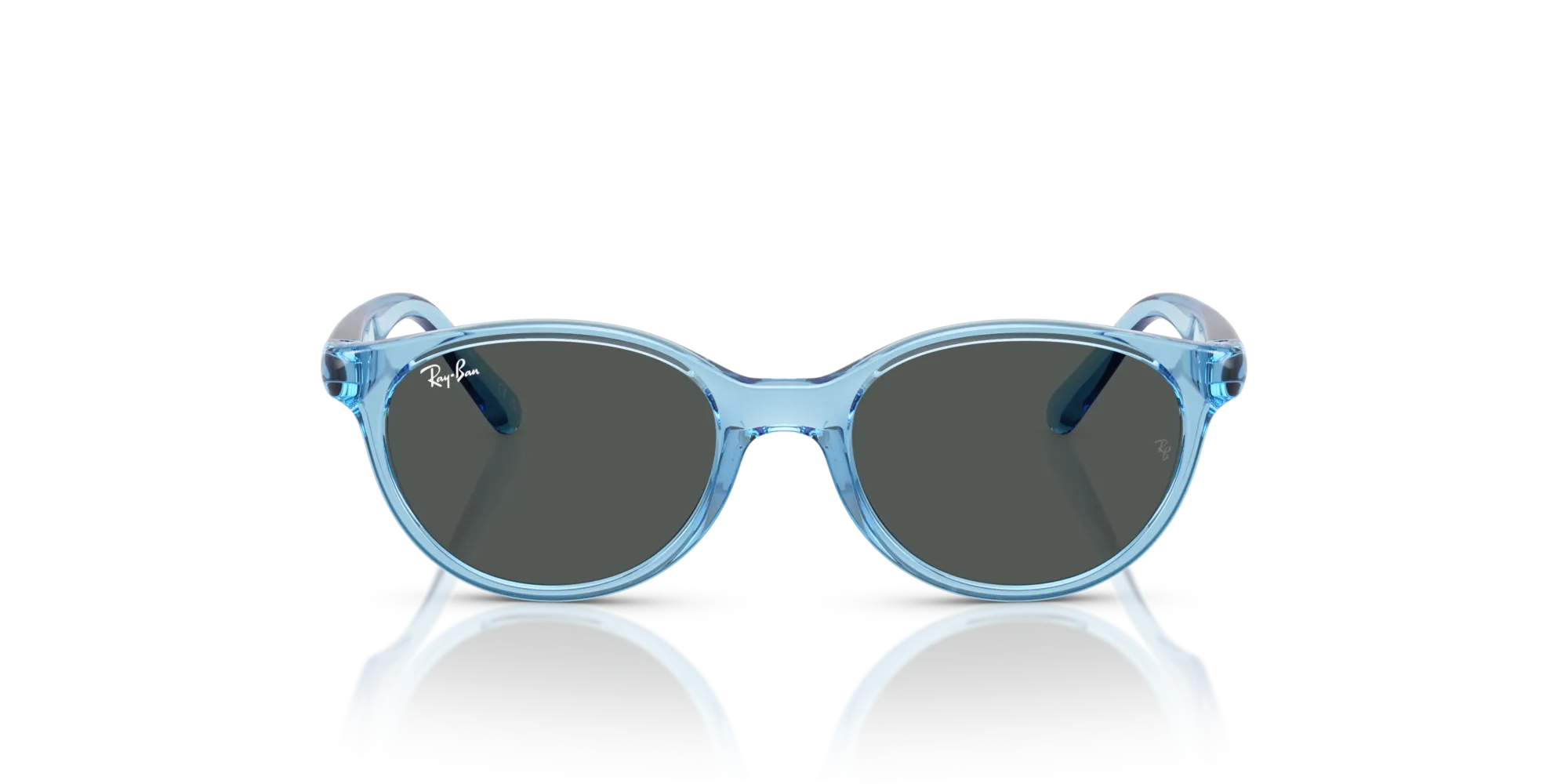 Ray - Ban RJ9080S 716887 Occhiali da sole bambino Iniettato Blu Grigio Squadrata Normale - immagine 3