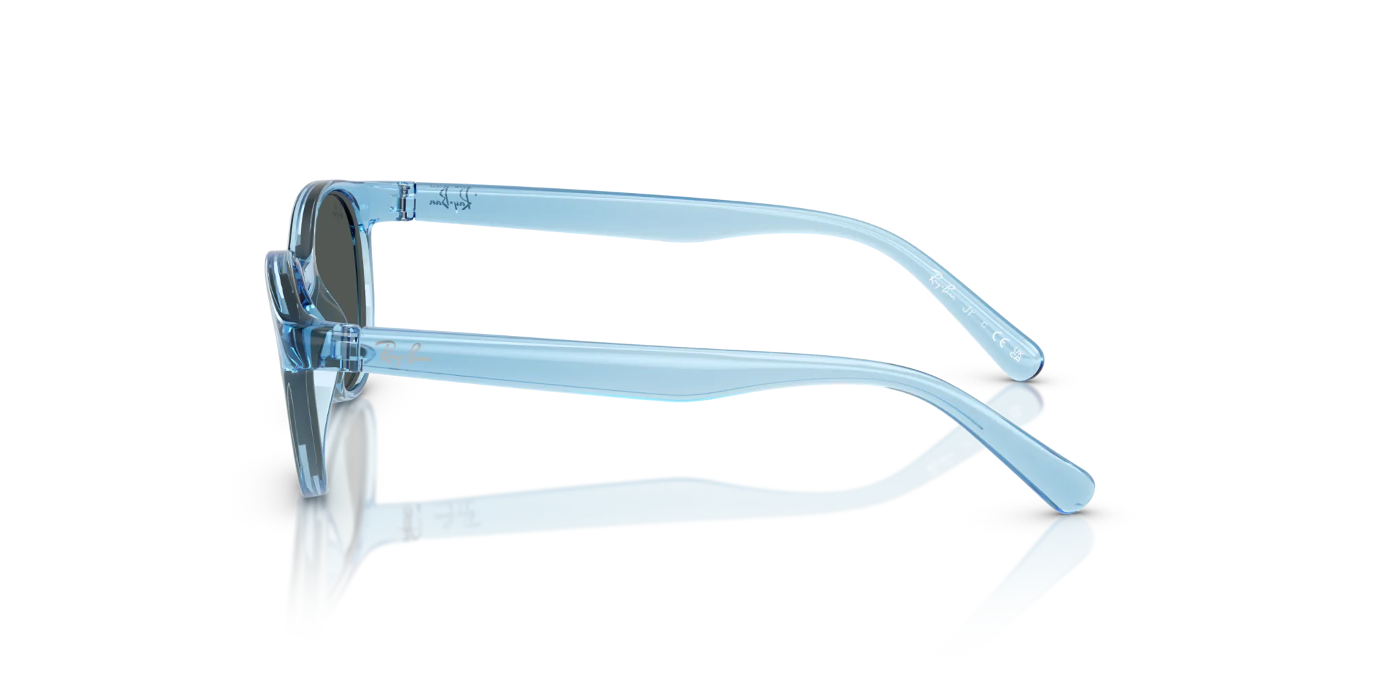 Ray - Ban RJ9080S 716887 Occhiali da sole bambino Iniettato Blu Grigio Squadrata Normale - immagine 4