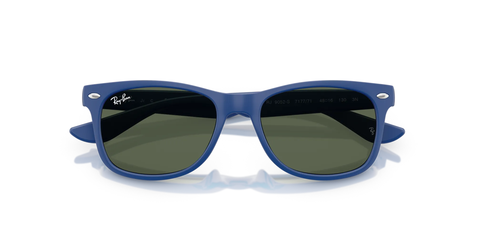 Ray - Ban RJ9052S JUNIOR NEW WAYFARER 717771 Occhiali da sole bambino Nylon Blu Verde Squadrata Normale - immagine 2