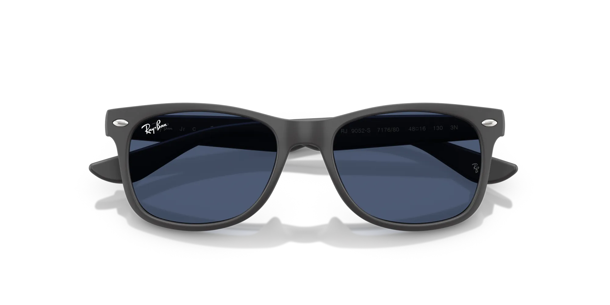 Ray - Ban RJ9052S JUNIOR NEW WAYFARER 717680 Occhiali da sole bambino Nylon Grigio Blu Squadrata Normale - immagine 2