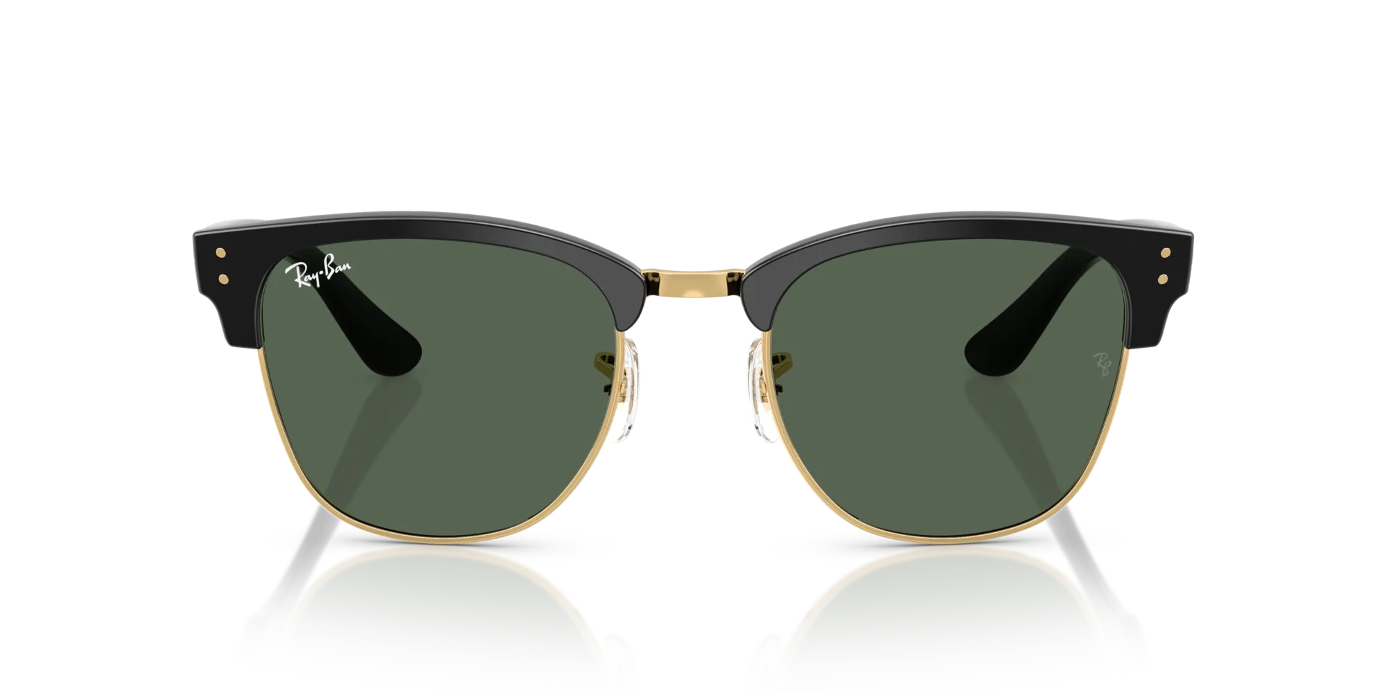 Ray - Ban RBR0504S CLUBMASTER REVERSE 6677VR Occhiali da sole Acetato Nero Verde Squadrata Normale - immagine 3