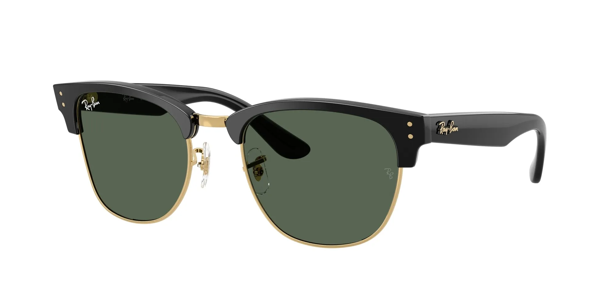 Ray - Ban RBR0504S CLUBMASTER REVERSE 6677VR Occhiali da sole Acetato Nero Verde Squadrata Normale - immagine 1