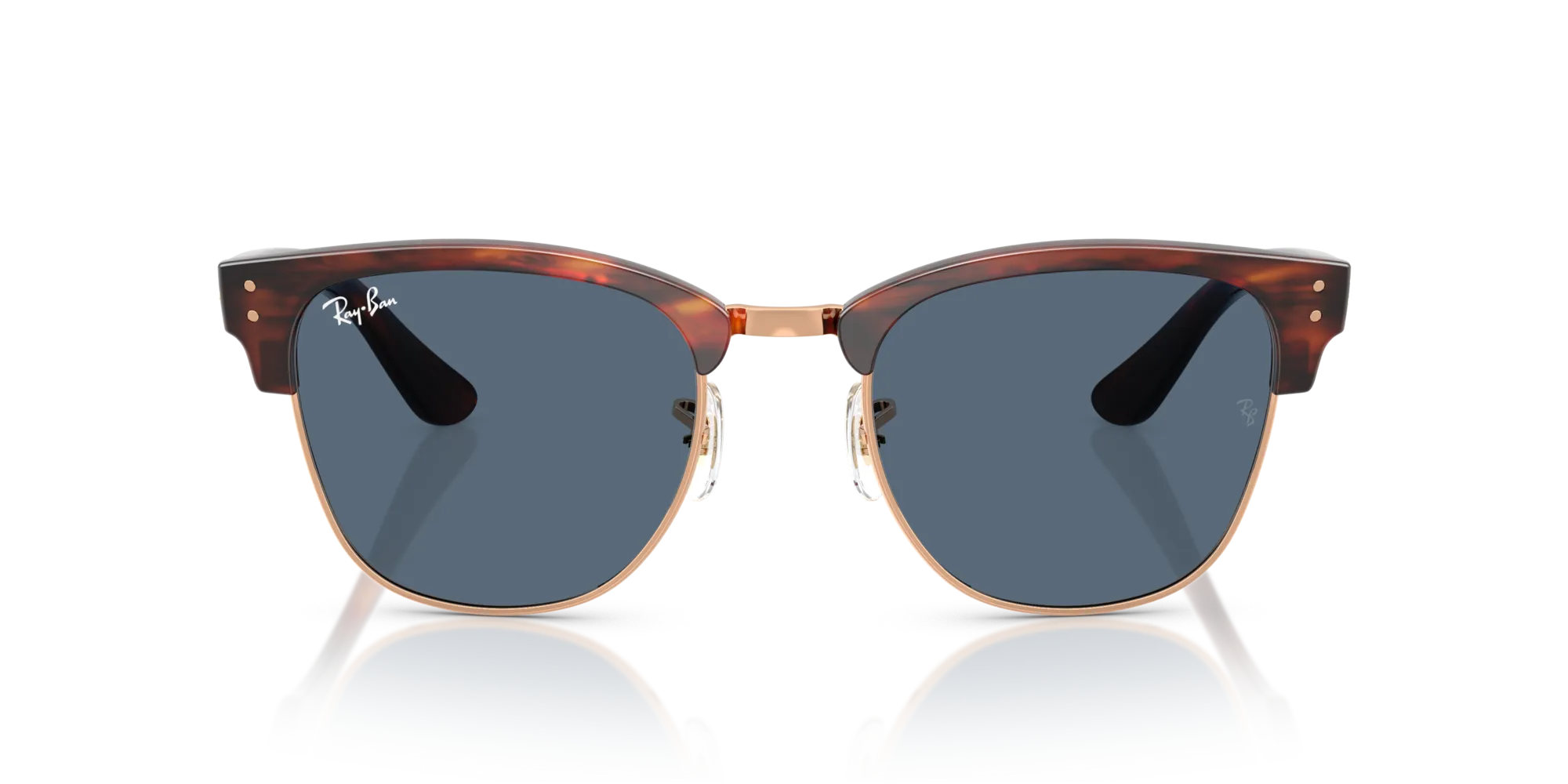 Ray - Ban RBR0504S CLUBMASTER REVERSE 13983A Occhiali da sole Acetato Oro Blu Squadrata Normale - immagine 3