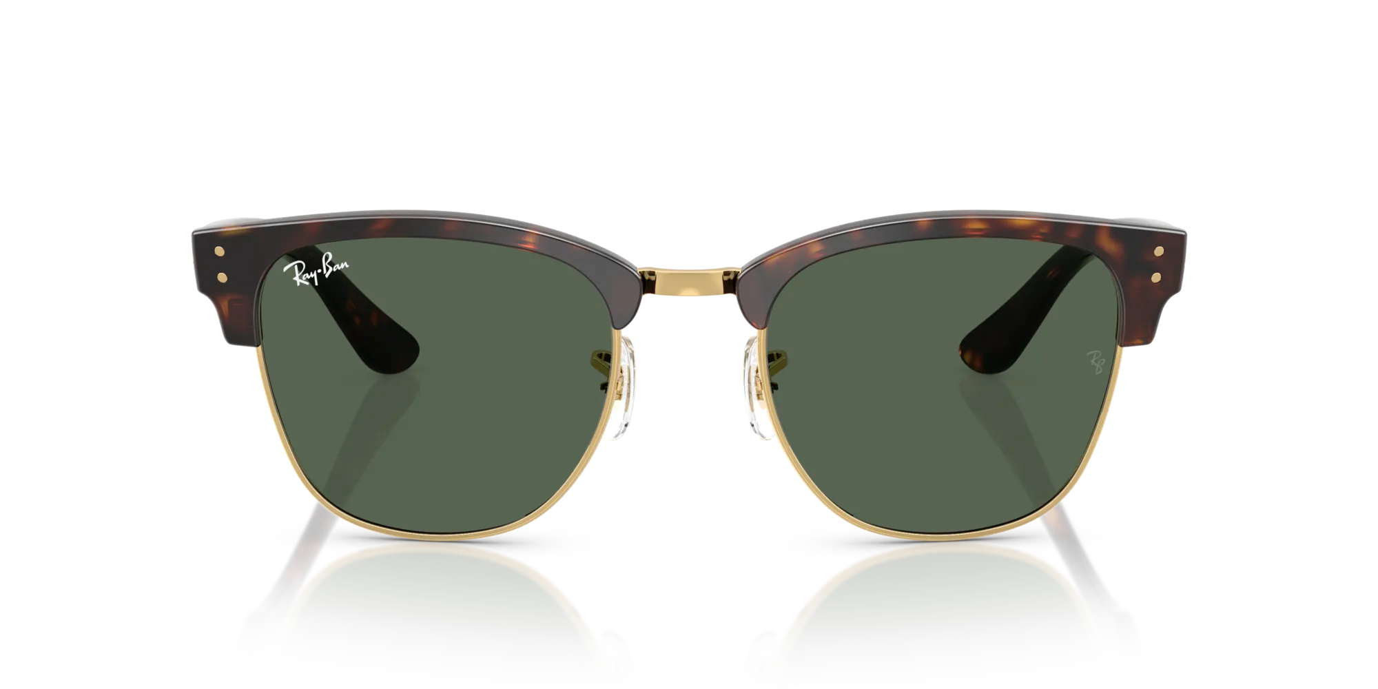 Ray - Ban RBR0504S CLUBMASTER REVERSE 1359VR Occhiali da sole Acetato Tartaruga Verde Squadrata Normale - immagine 3