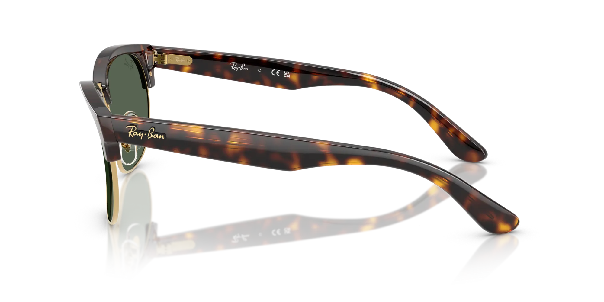 Ray - Ban RBR0504S CLUBMASTER REVERSE 1359VR Occhiali da sole Acetato Tartaruga Verde Squadrata Normale - immagine 4
