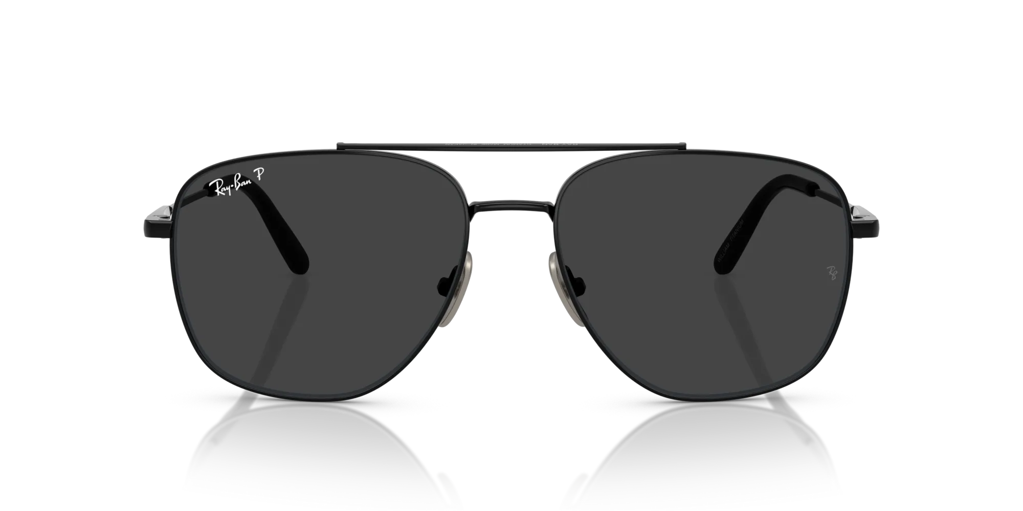 Ray - Ban RB8097 WILLIAM TITANIUM 926748 Occhiali da sole Titanio Nero Grigio Squadrata Polarizzata - immagine 3