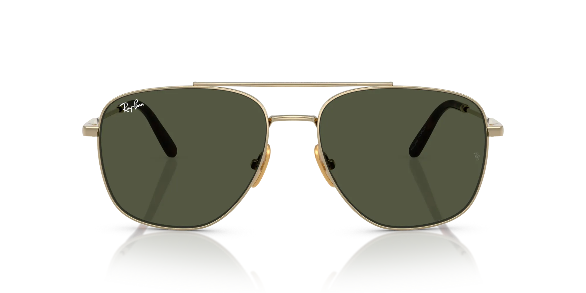 Ray - Ban RB8097 WILLIAM TITANIUM 926531 Occhiali da sole Titanio Oro Verde G15 Squadrata Normale - immagine 3