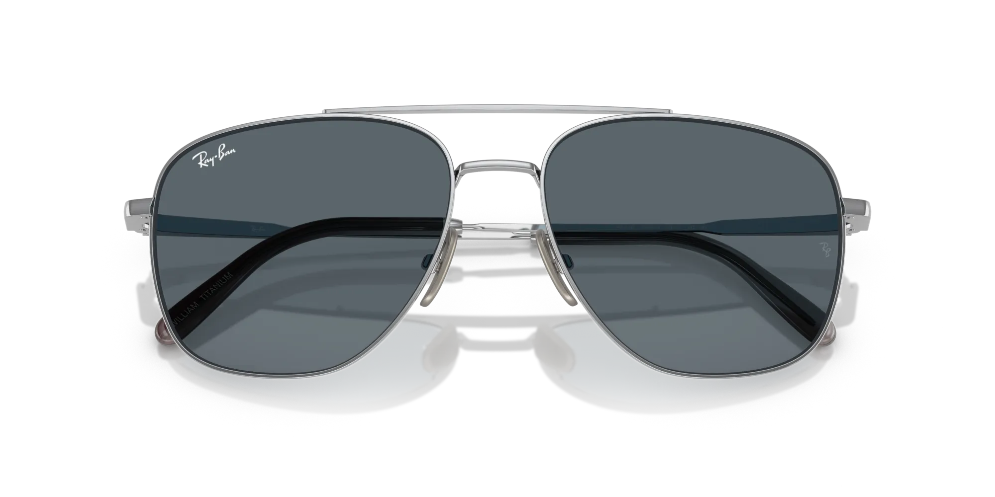 Ray - Ban RB8097 WILLIAM TITANIUM 9209R5 Occhiali da sole Titanio Argento Blu Squadrata Normale - immagine 2