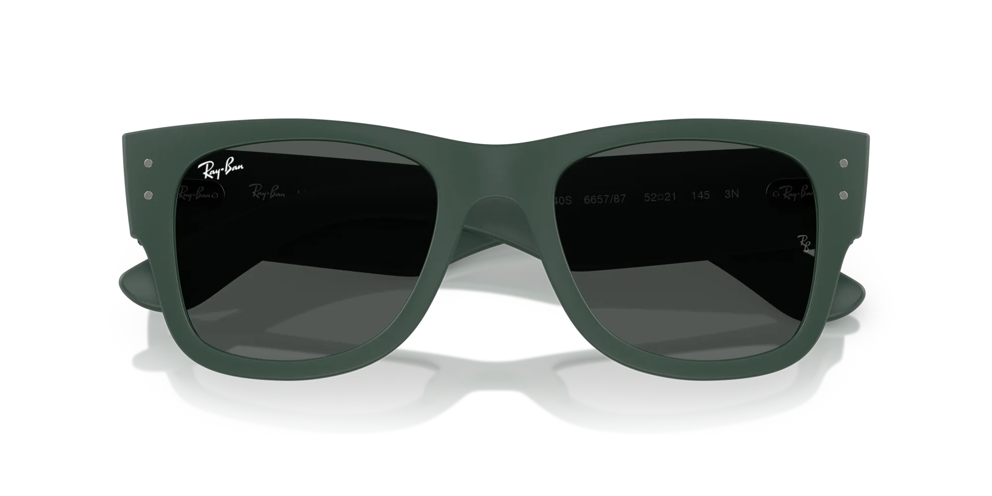 Ray - Ban RB4840S 665787 Occhiali da sole Peek Verde Grigio Squadrata Normale - immagine 2
