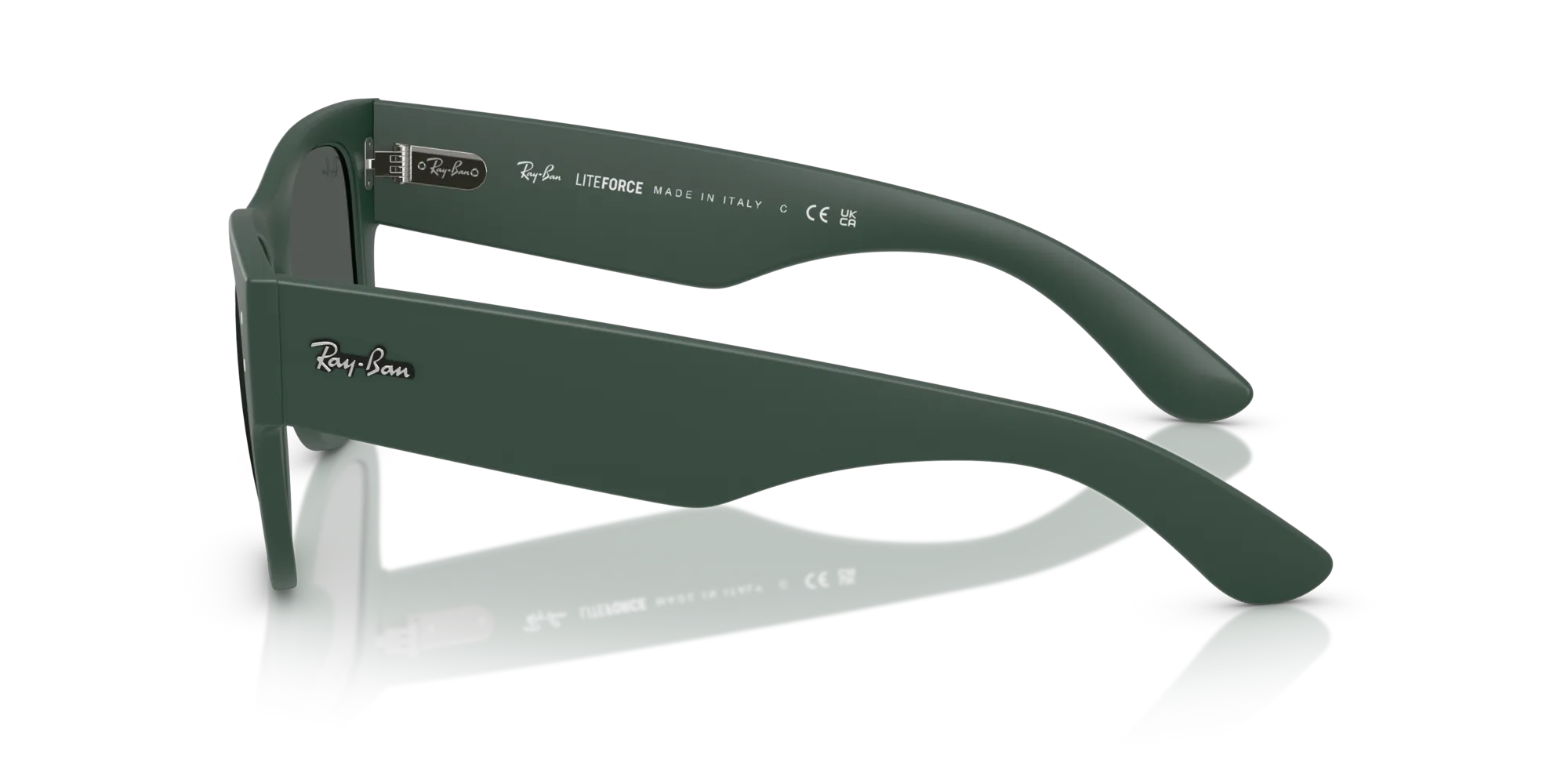Ray - Ban RB4840S 665787 Occhiali da sole Peek Verde Grigio Squadrata Normale - immagine 4