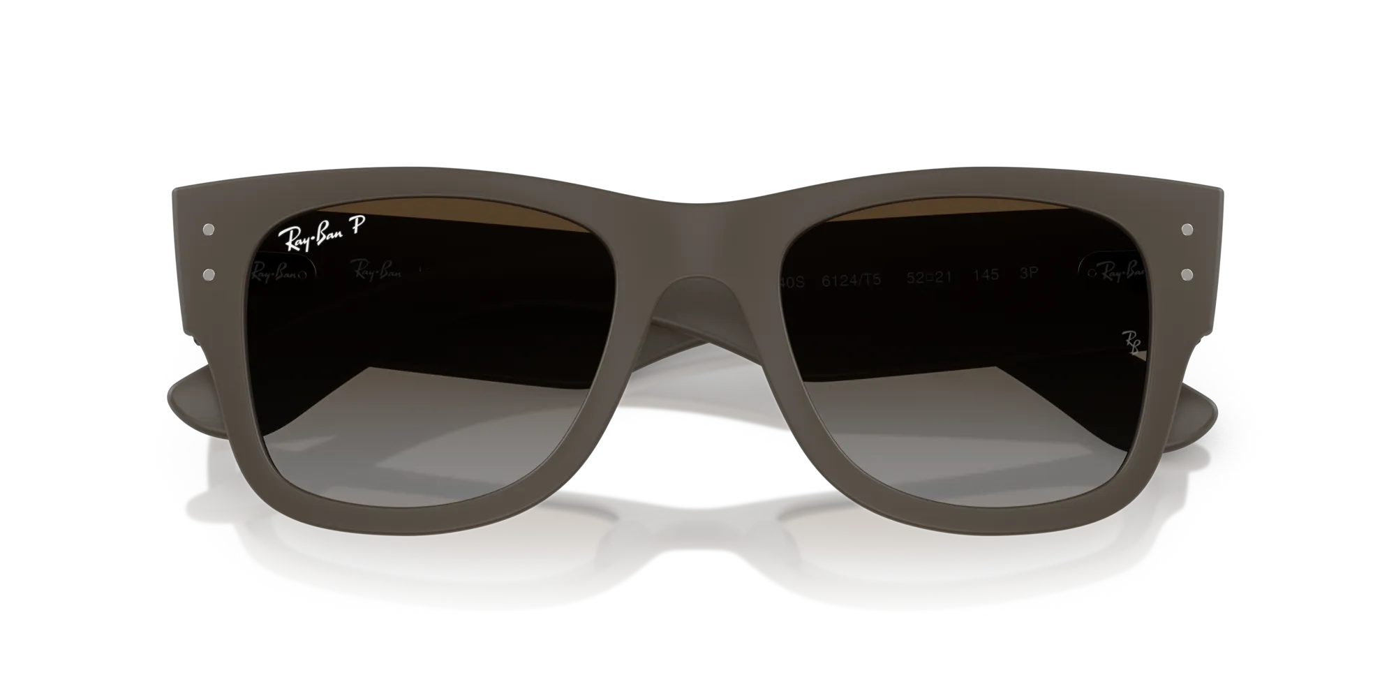 Ray - Ban RB4840S 6124T5 Occhiali da sole Peek Marrone Marrone Squadrata Polarizzata Sfumato - immagine 2