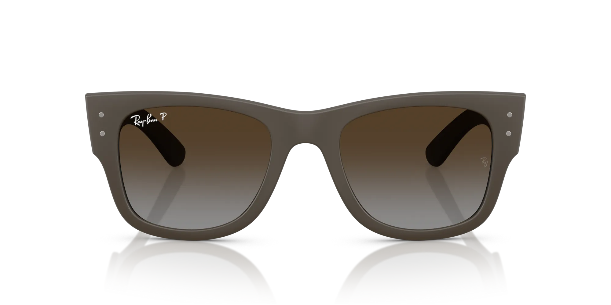 Ray - Ban RB4840S 6124T5 Occhiali da sole Peek Marrone Marrone Squadrata Polarizzata Sfumato - immagine 3