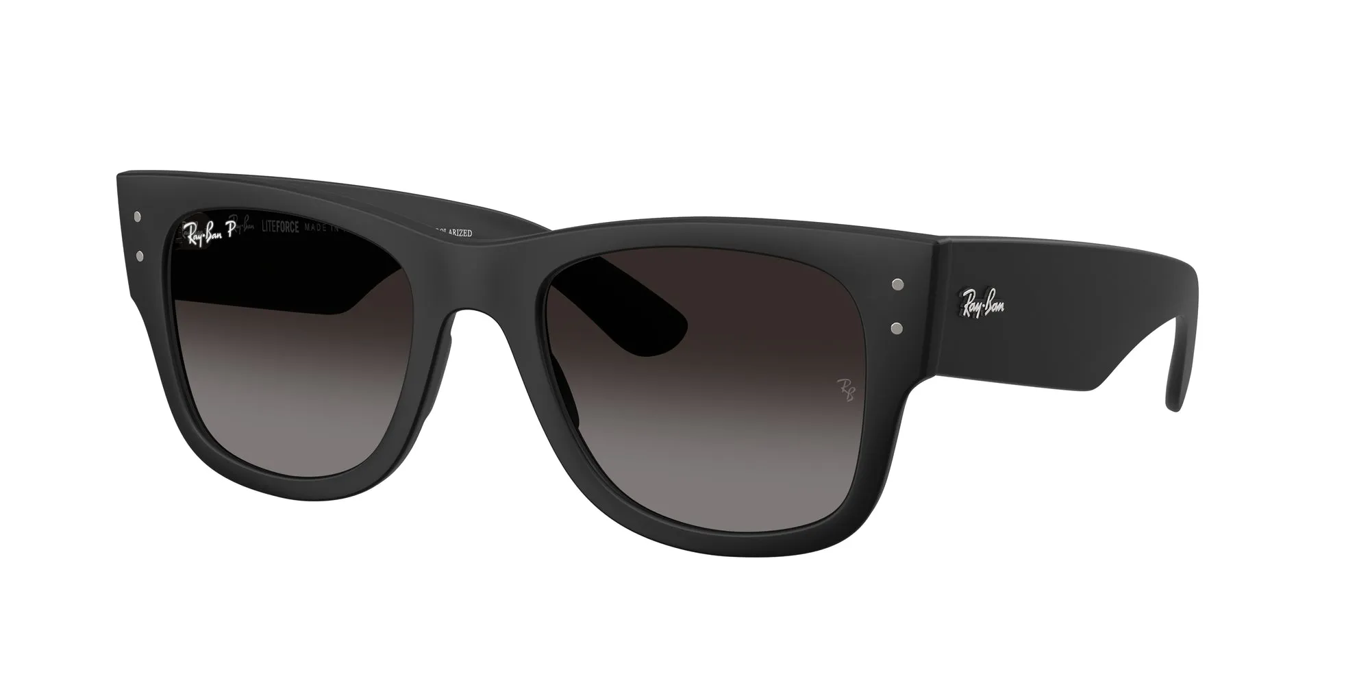 Ray - Ban RB4840S 601ST3 Occhiali da sole Peek Nero Grigio Squadrata Polarizzata - immagine 1