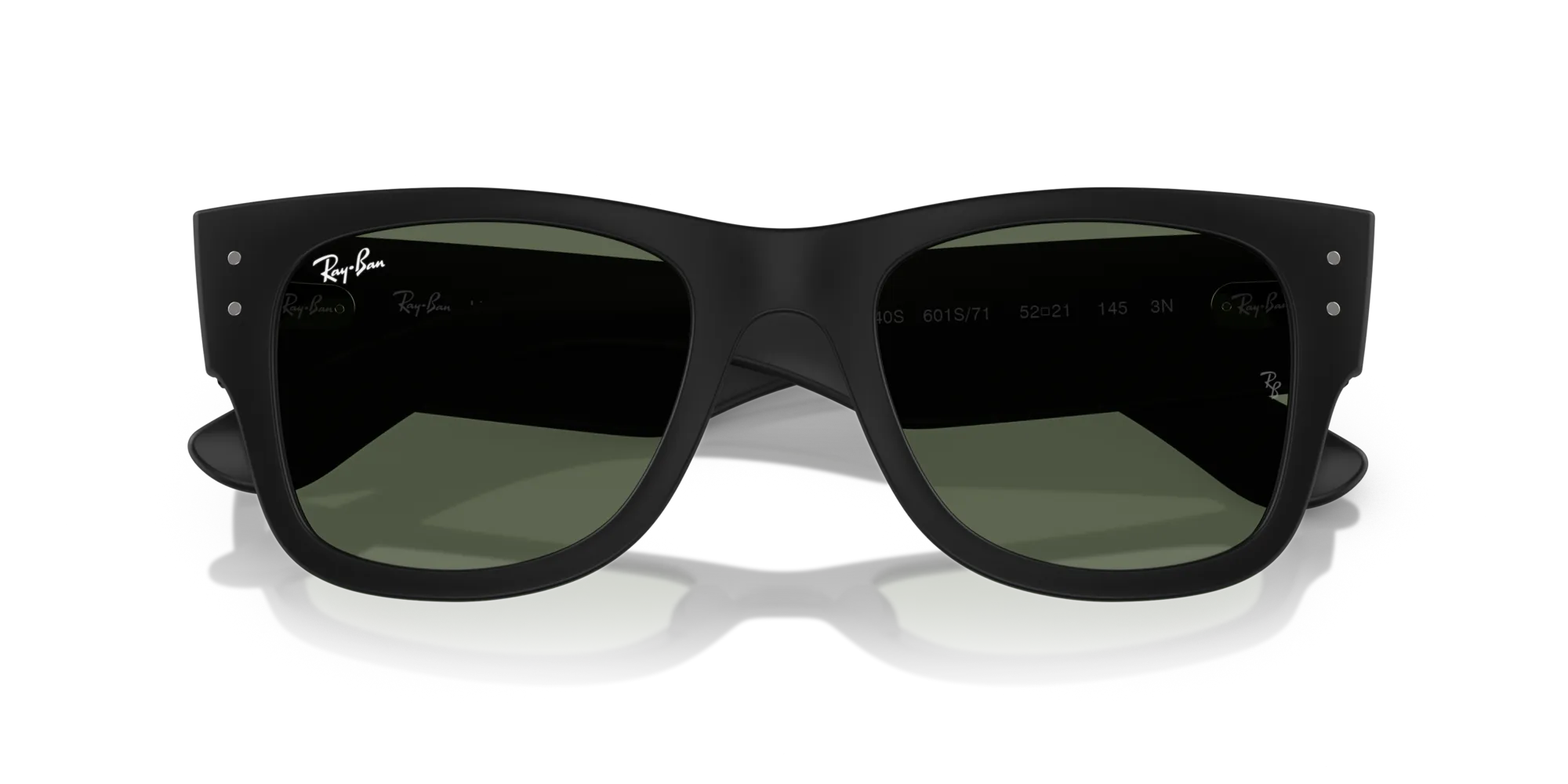 Ray - Ban RB4840S 601S71 Occhiali da sole Peek Nero Verde Squadrata Normale - immagine 2