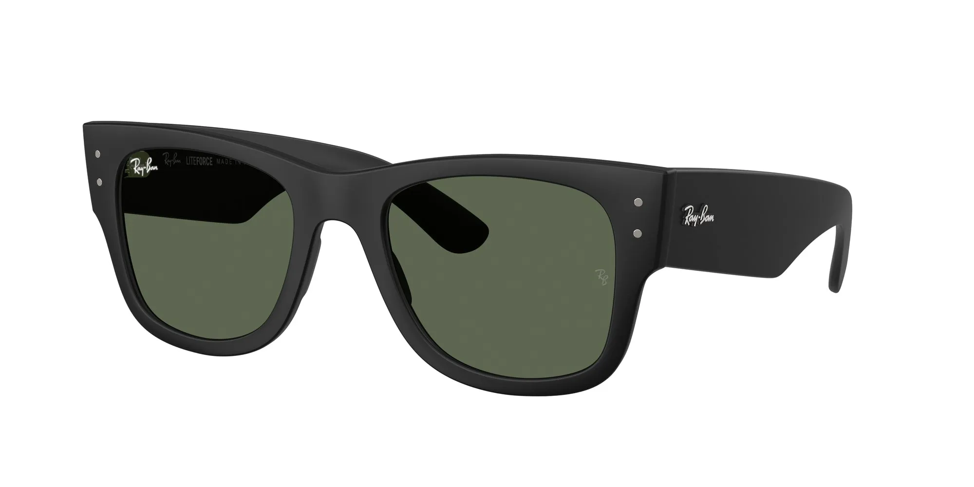 Ray - Ban RB4840S 601S71 Occhiali da sole Peek Nero Verde Squadrata Normale - immagine 1