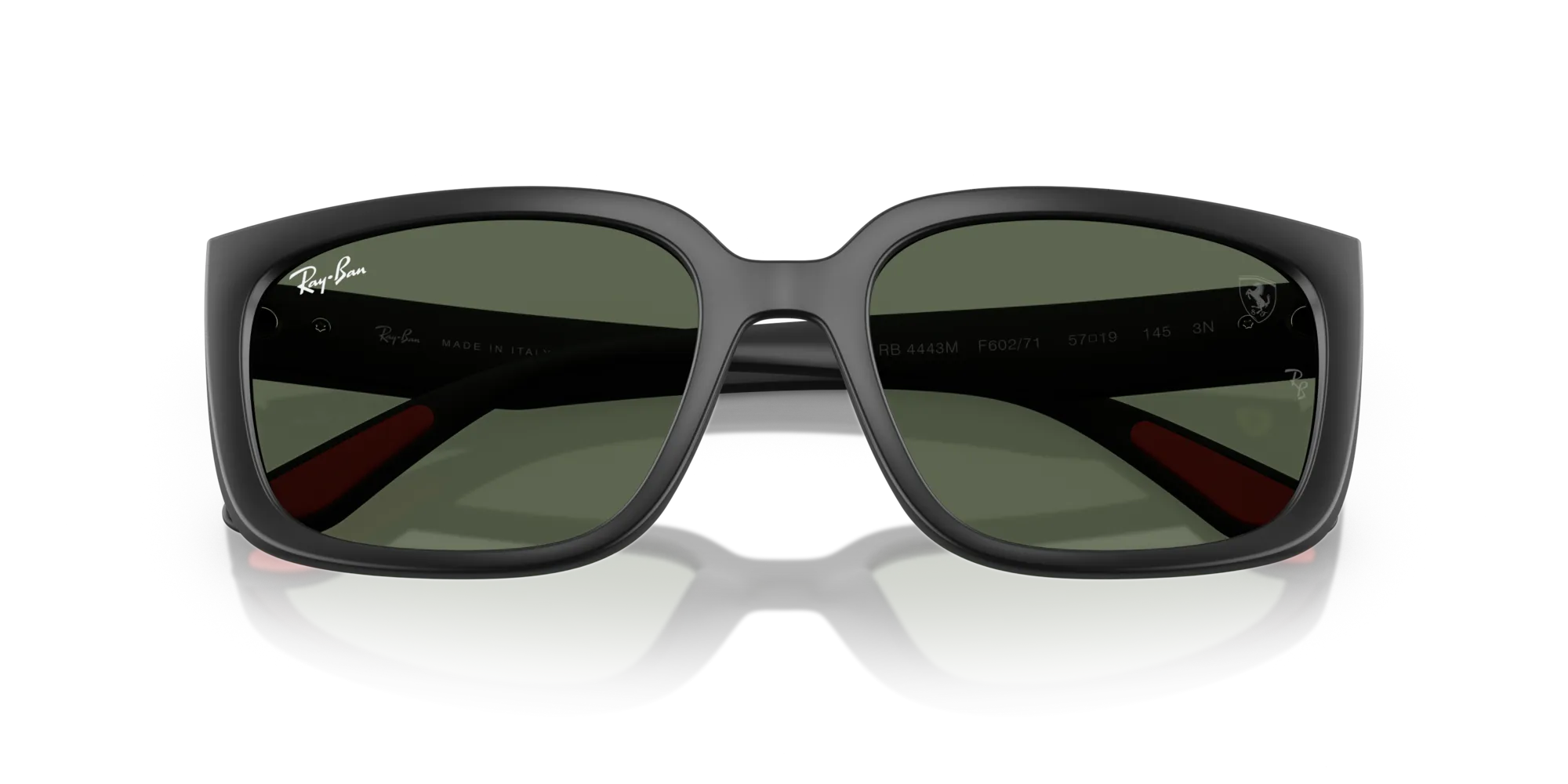 Ray - Ban RB4443M F60271 Occhiali da sole Peek Nero Verde Squadrata Normale - immagine 2