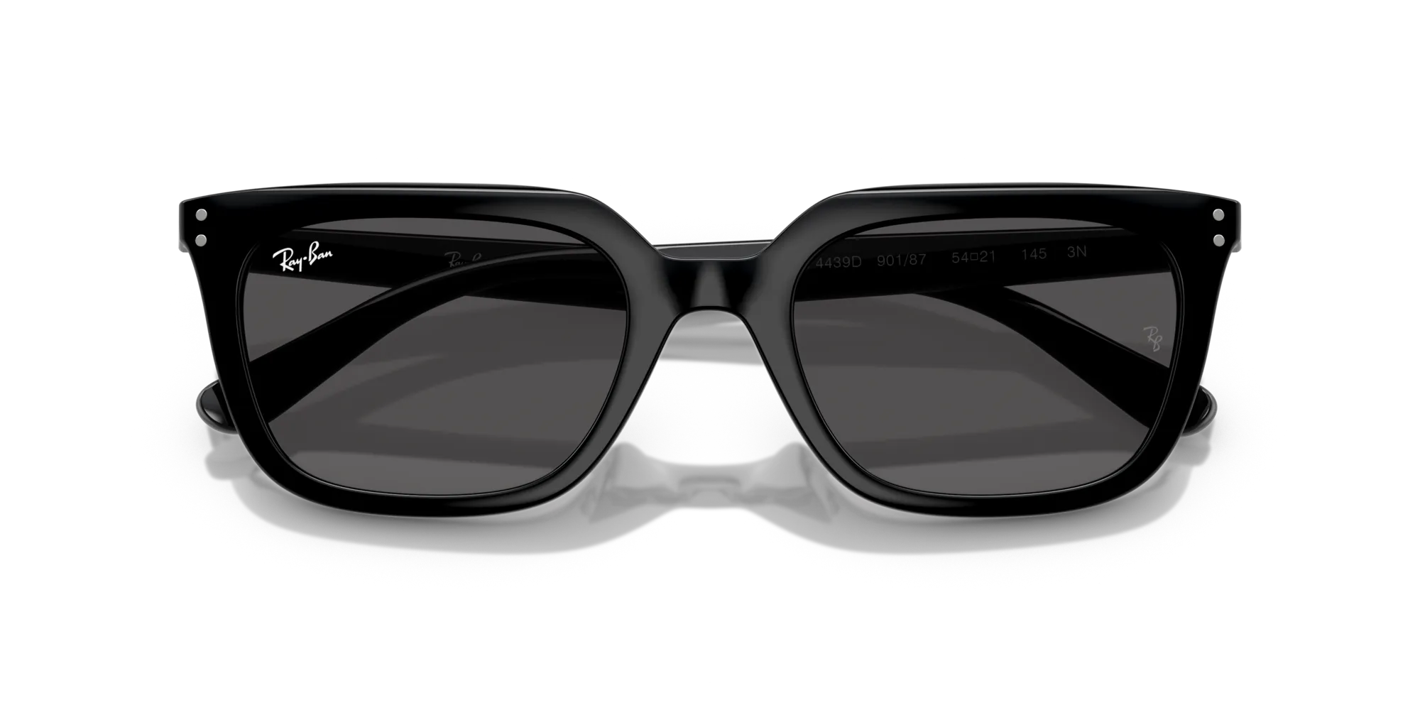 Ray - Ban RB4439D 901/87 Occhiali da sole Acetato Nero Grigio Squadrata Normale - immagine 2